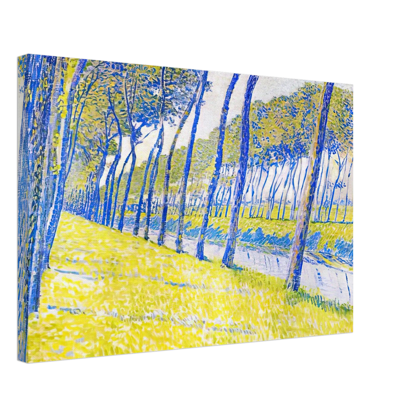 Theo van Rysselberghe - CANAL IN FLANDERS 1894 Canvas - 40x60 cm / 16x24 inches-canvas