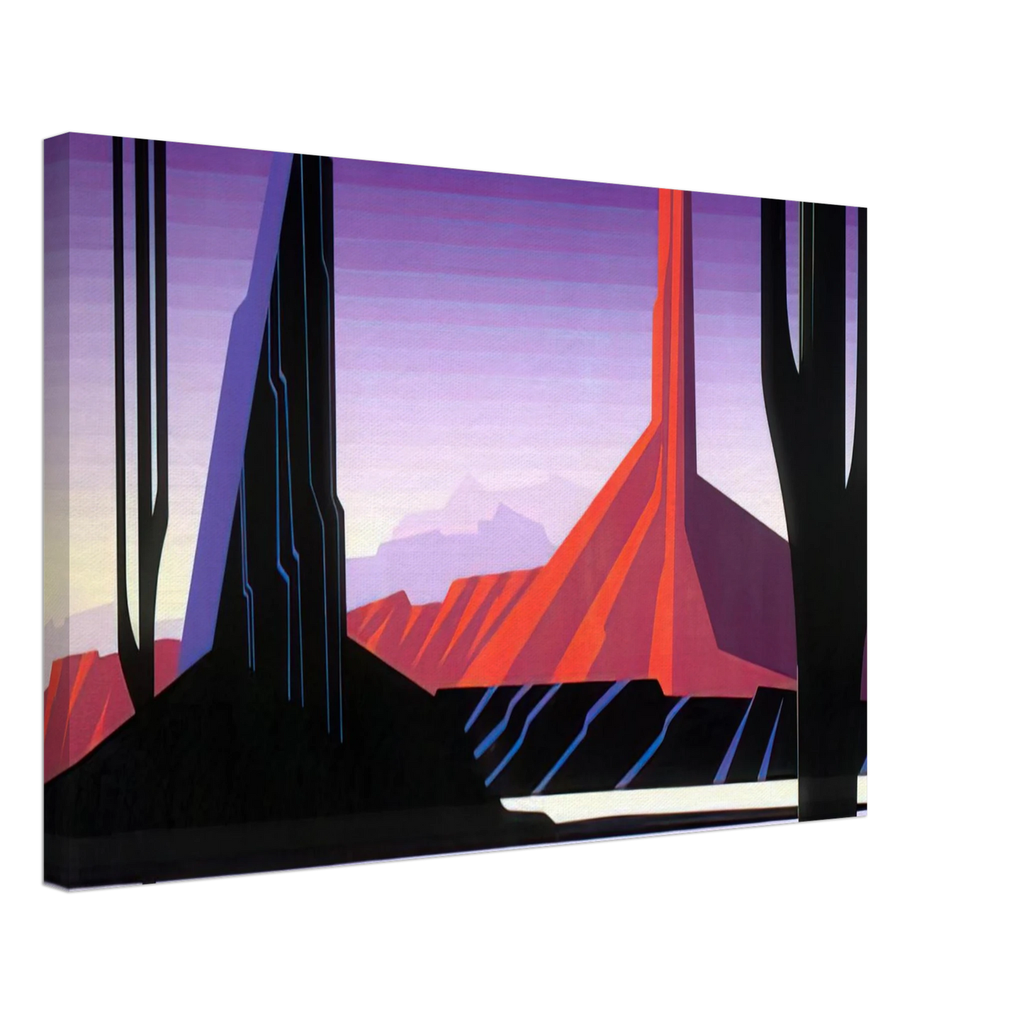 Eyvind Earle - Beneath A Silent Sky Canvas - 70x100 cm / 28x40 inches-canvas