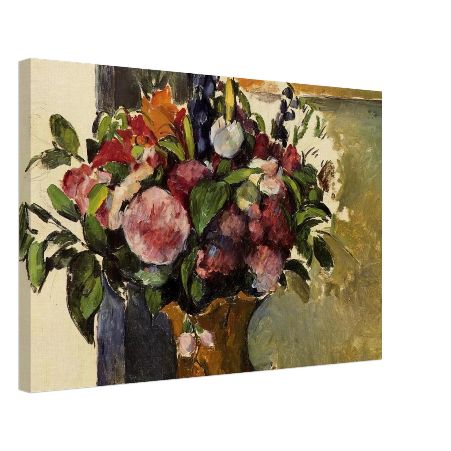 Paul Cezanne - Flowers in a Vase Canvas - 70x100 cm / 28x40 inches-canvas