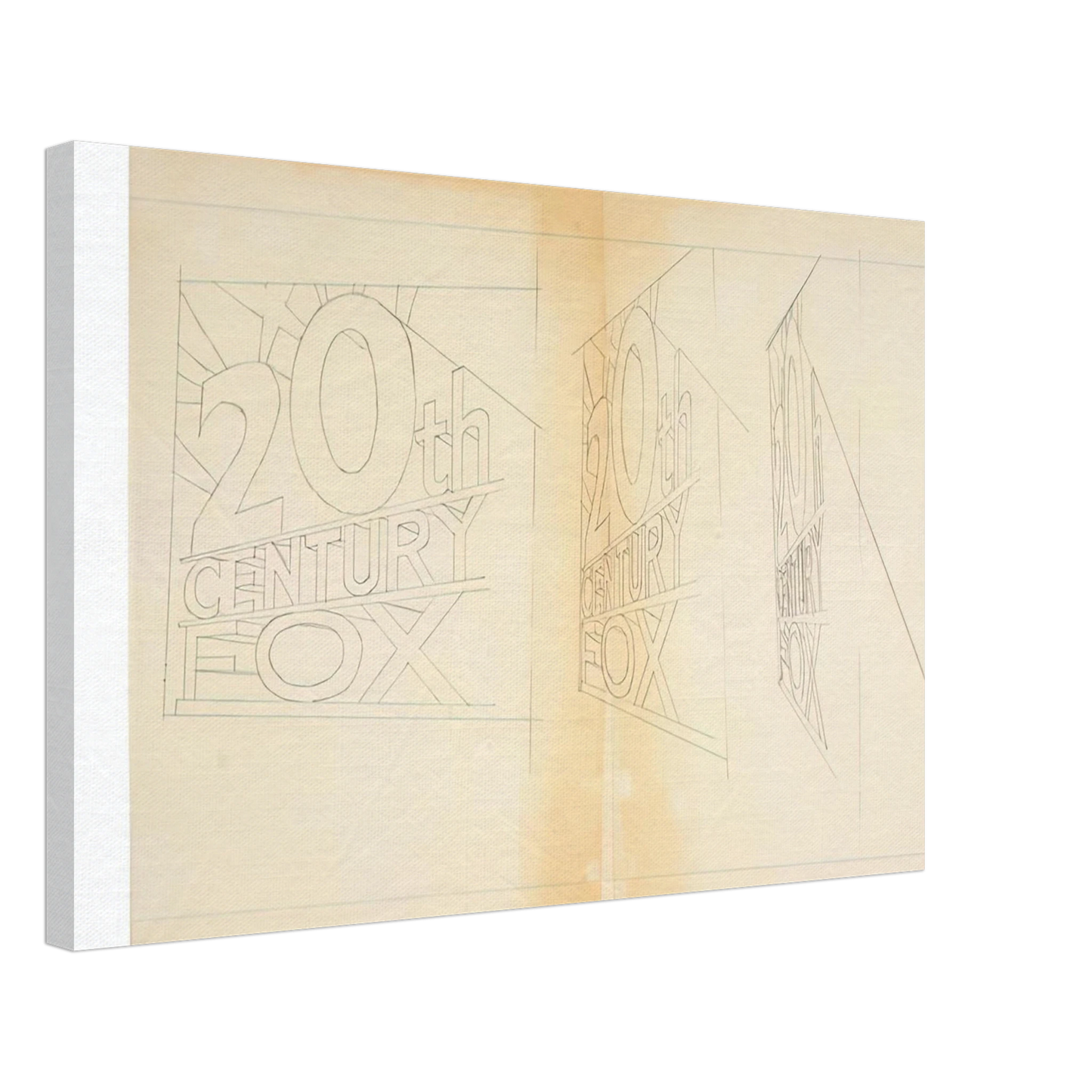 Edward Ruscha - TRADEMARK STUDY 2 1962 Canvas - 70x100 cm / 28x40 inches-canvas