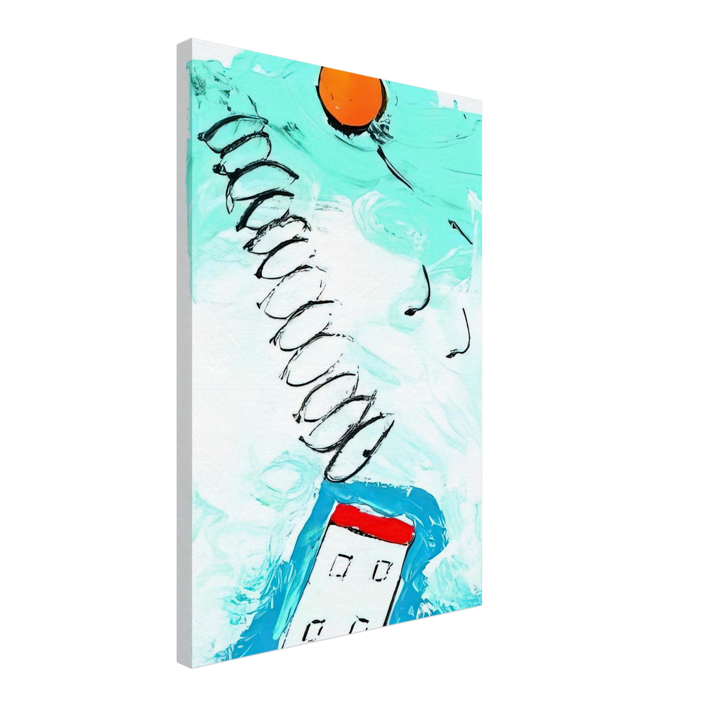 Mario Schifano - Untitled - 1990 Canvas - 40x60 cm / 16x24 inches-canvas