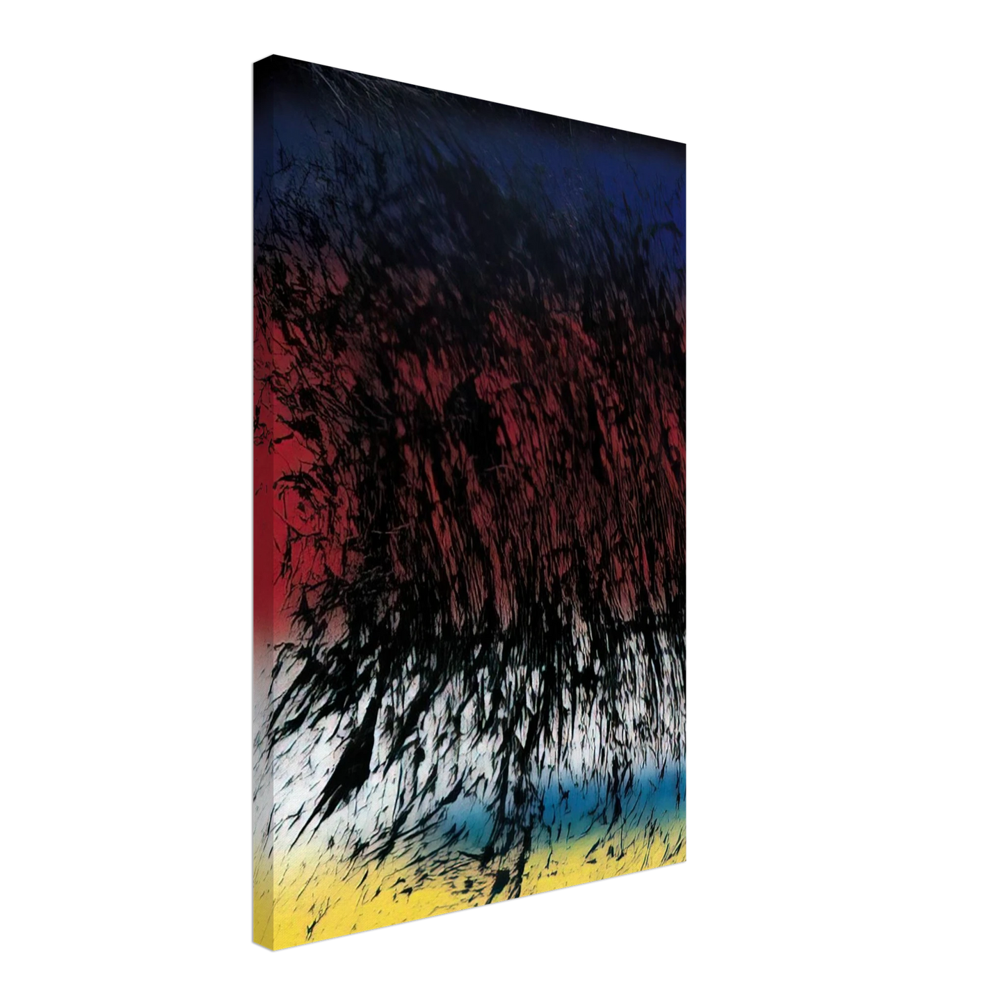 Hans Hartung - Untitled - 1982 Canvas - 40x60 cm / 16x24 inches-canvas