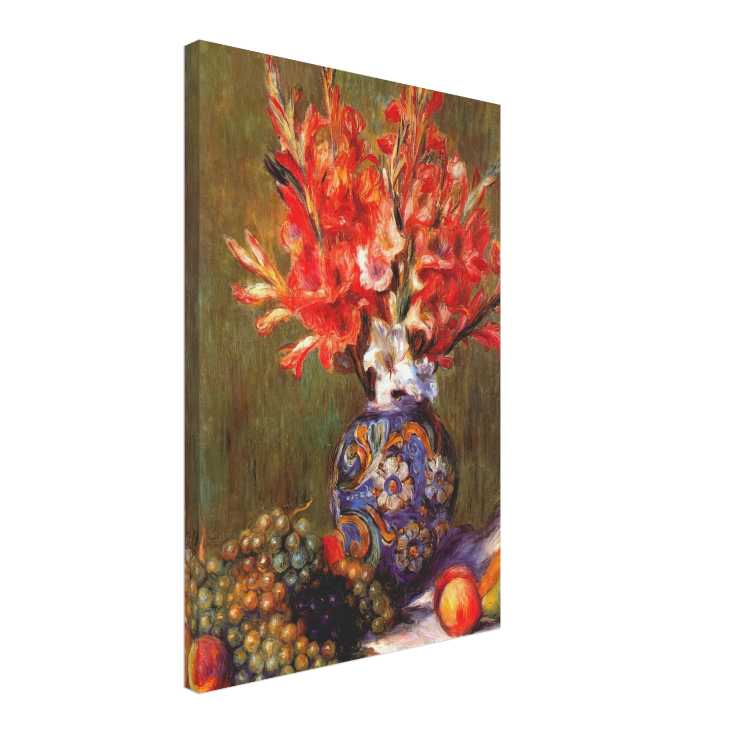 Pierre-Auguste Renoir - Still Life Flowers and Fruit Canvas - 40x60 cm / 16x24 inches-canvas