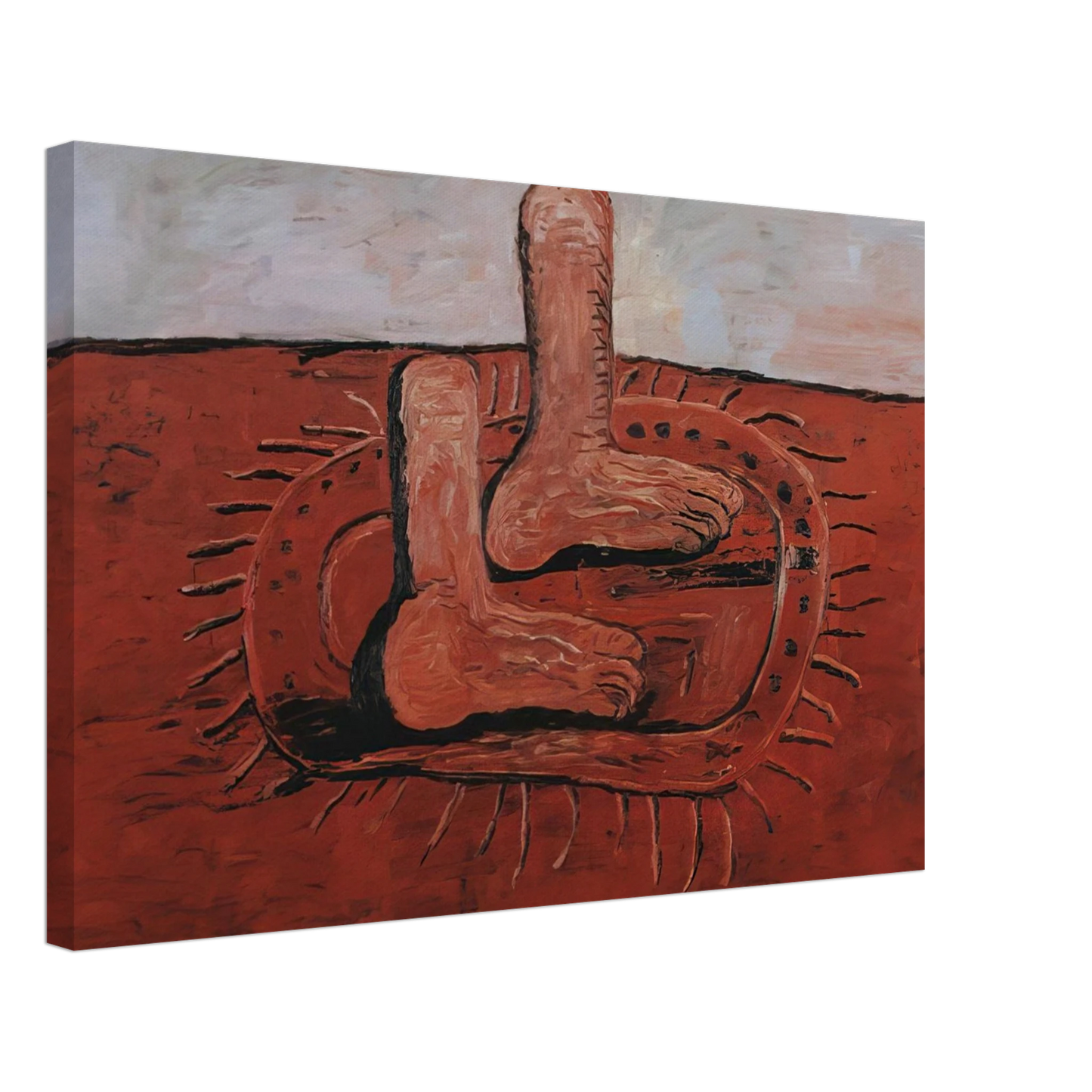 Philip Guston - TWO FAT FEET Canvas - 40x60 cm / 16x24 inches-canvas