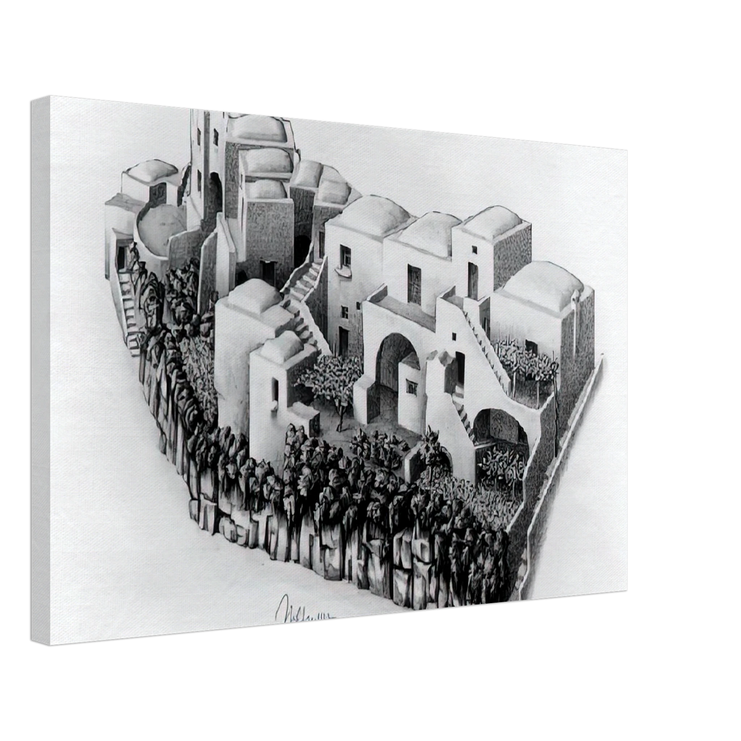 MC Escher - ESCHER (24) Canvas - 70x100 cm / 28x40 inches-canvas