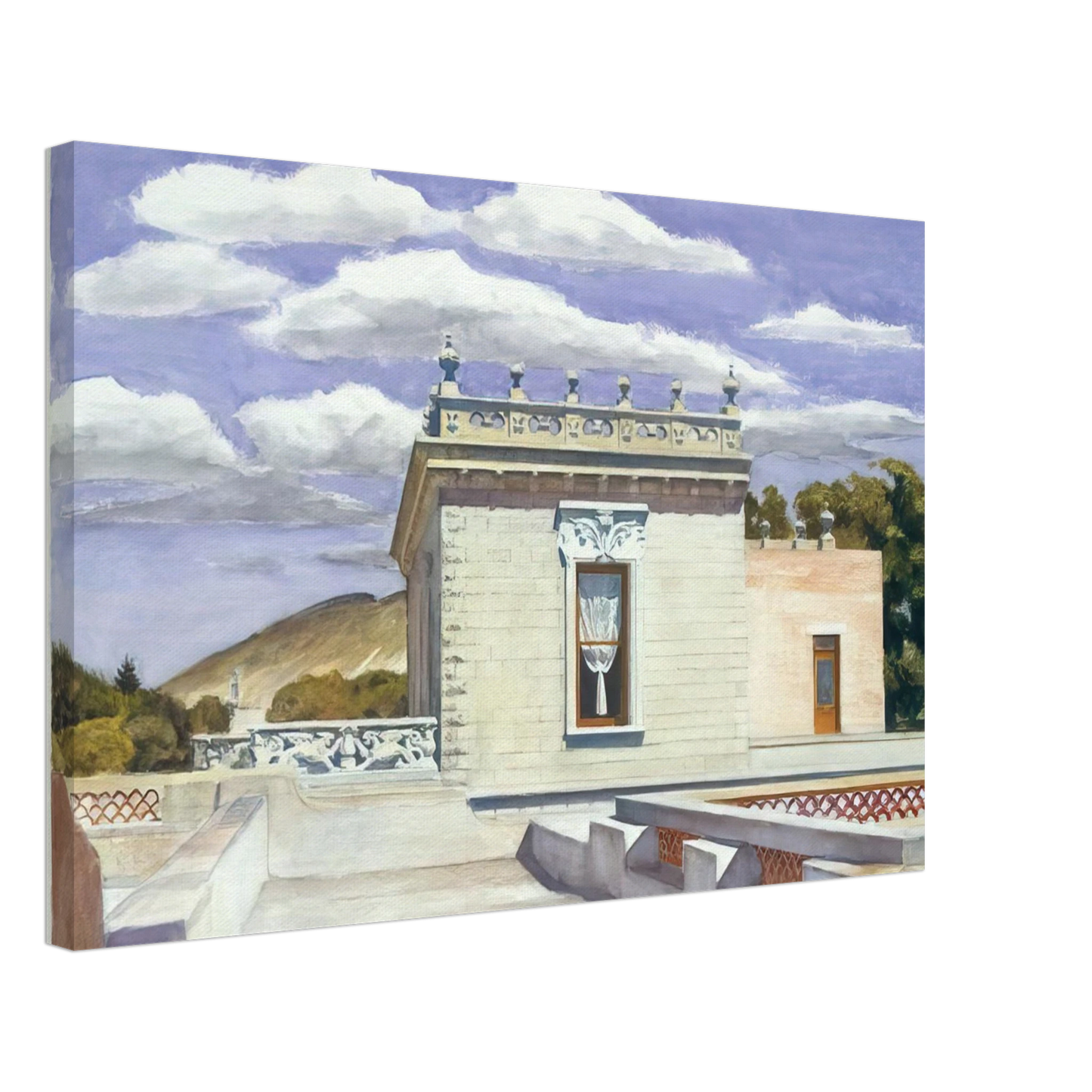 Edward Hopper - Saltillo Mansion Canvas - 70x100 cm / 28x40 inches-canvas