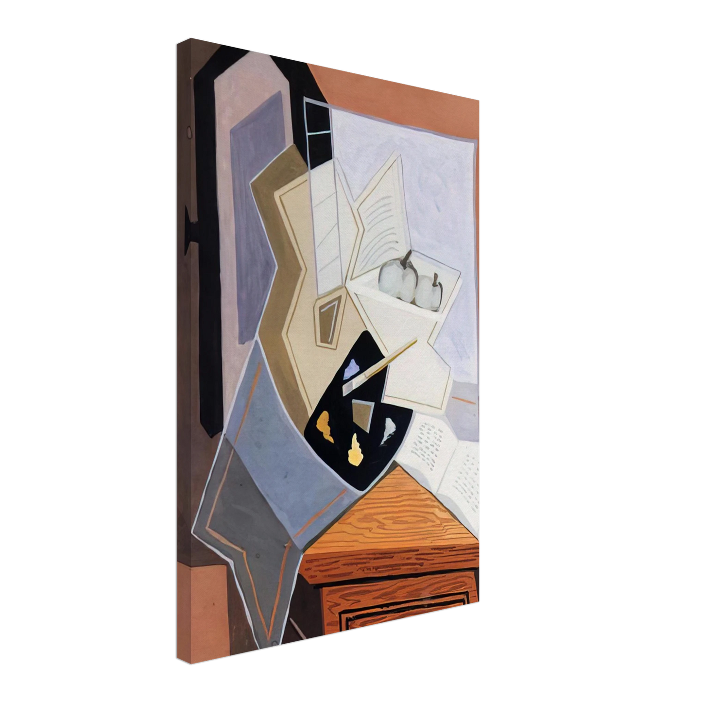 Juan Gris - STILL LIFE AT THE OPEN WINDOWQ 1925 Canvas - 70x100 cm / 28x40 inches-canvas