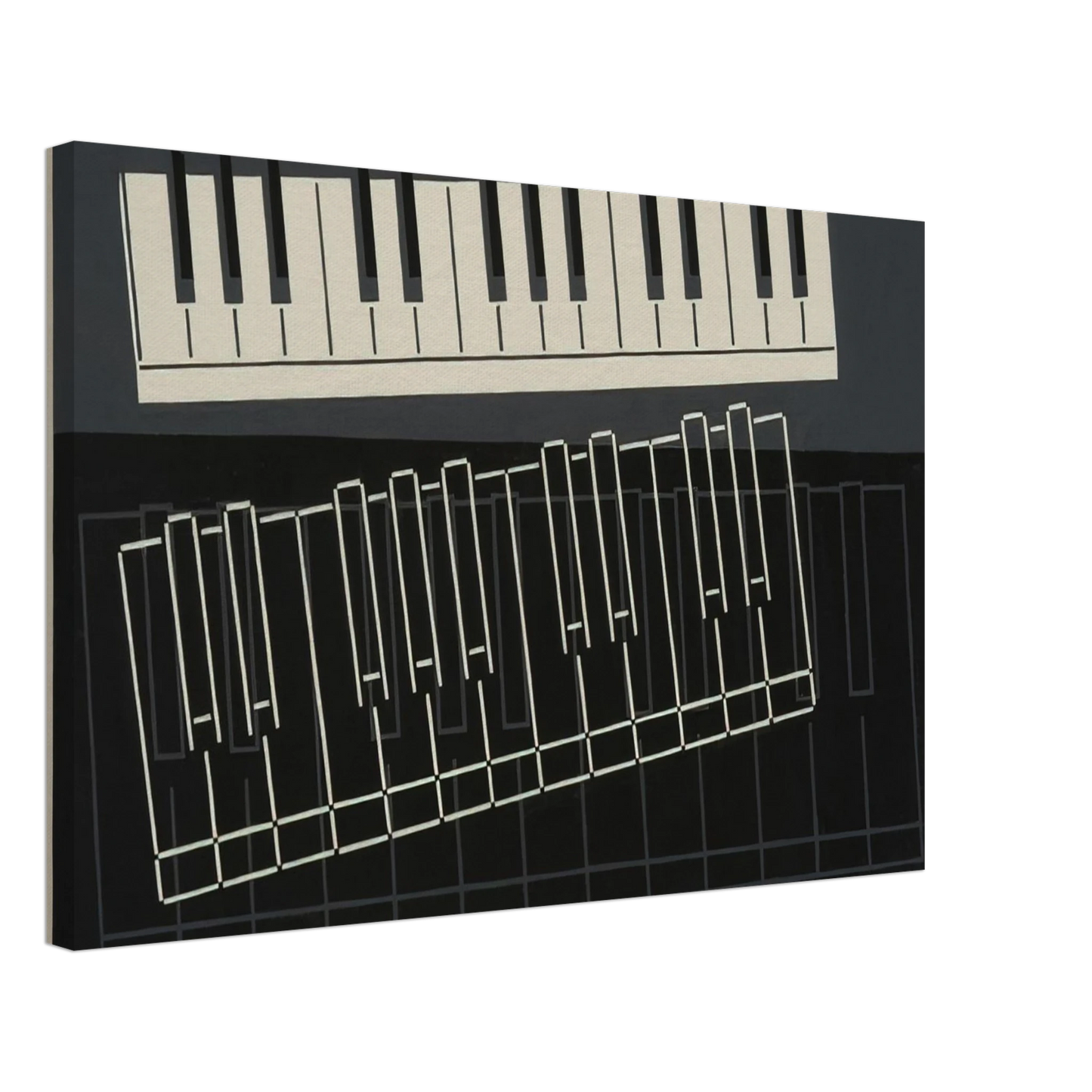 Josef Albers - PIANO KEYS 1932 Canvas - 40x60 cm / 16x24 inches-canvas