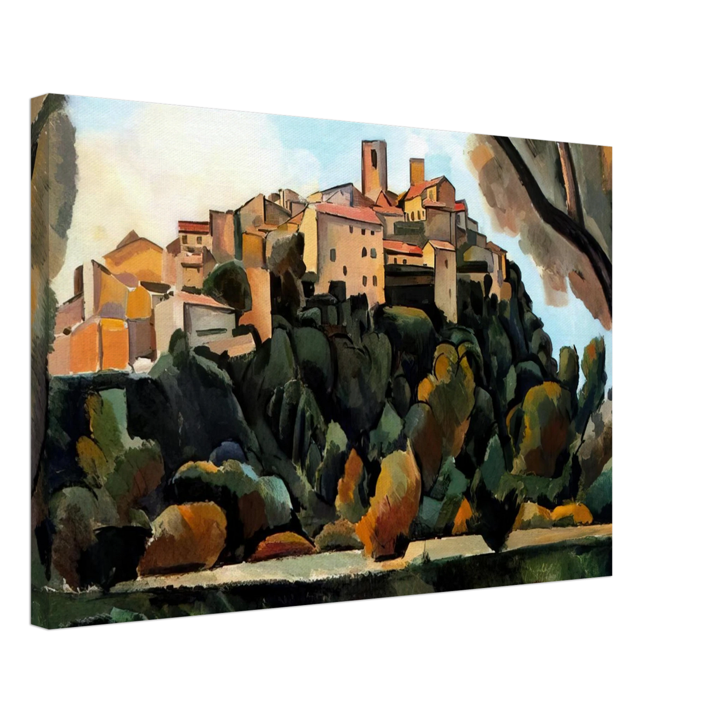 Andre Derain - VISTA DE SAINT PAUL DE VENCE 1910 Canvas - 40x60 cm / 16x24 inches-canvas
