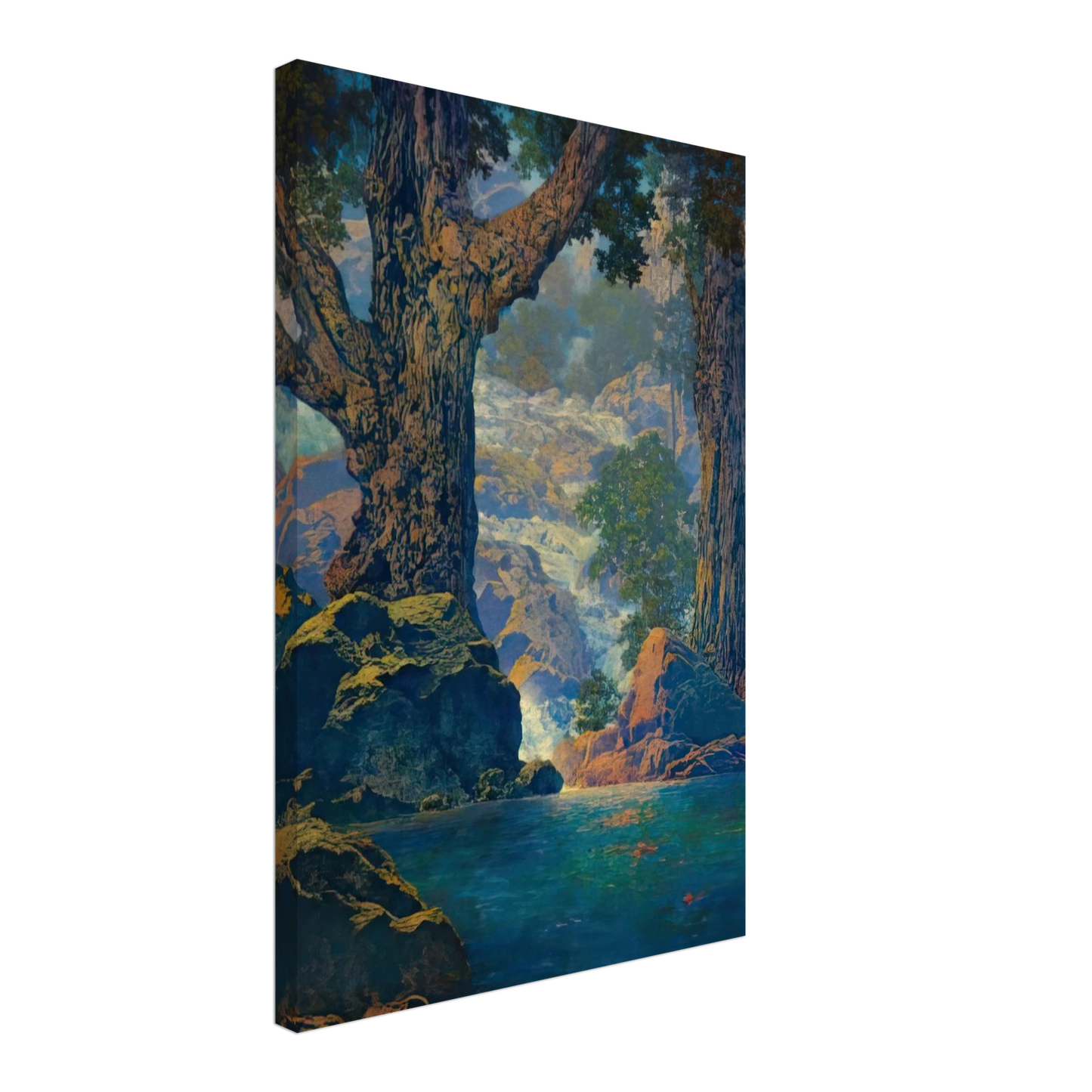 Maxfield Parrish - Cascades Quiet Solitude Canvas - 40x60 cm / 16x24 inches-canvas