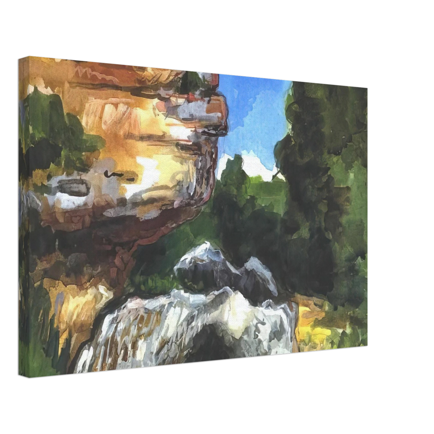 Paul Cezanne - Rocks Canvas - 70x100 cm / 28x40 inches-canvas