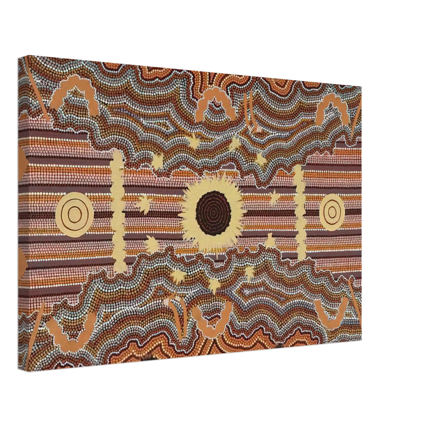Clifford Possum Tjapaltjarri - Untitled - 1990 Canvas - 40x60 cm / 16x24 inches-canvas