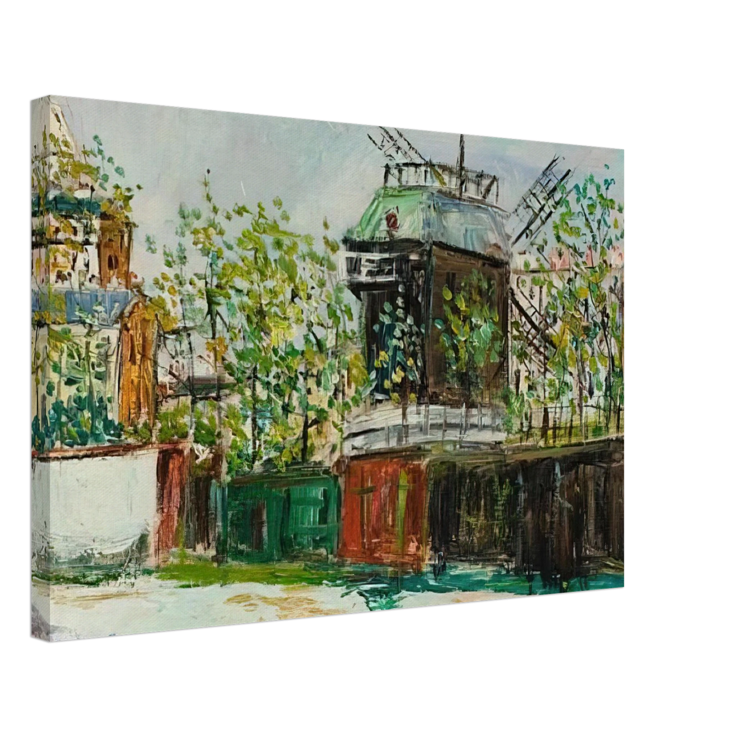 Maurice Utrillo - MOULIN DE LA GALETTE 4 Canvas - 40x60 cm / 16x24 inches-canvas