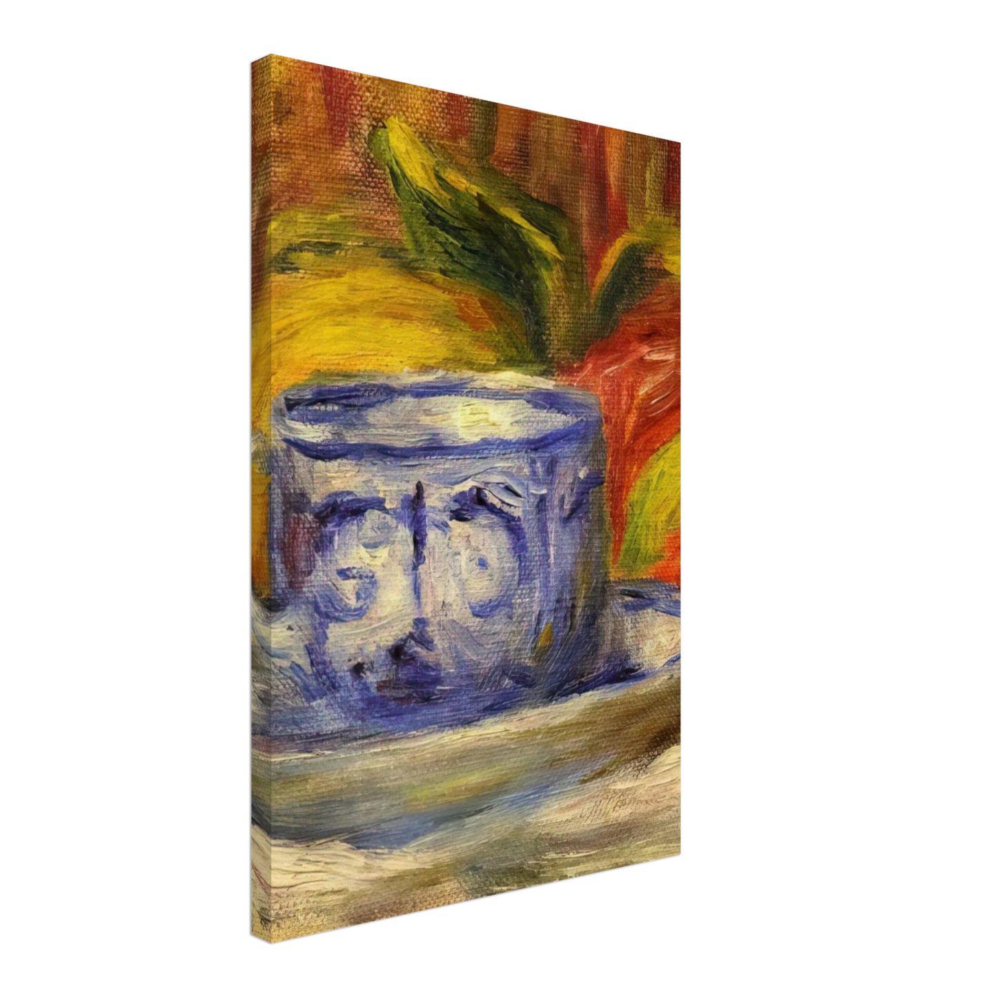 Pierre-Auguste Renoir - Cup and Fruit Canvas - 70x100 cm / 28x40 inches-canvas