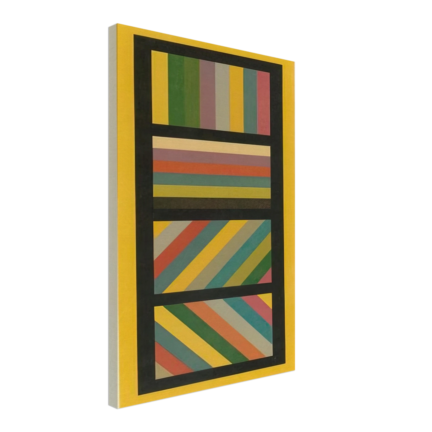 Sol LeWitt - Bands of Color in Four Directions Canvas - 70x100 cm / 28x40 inches-canvas
