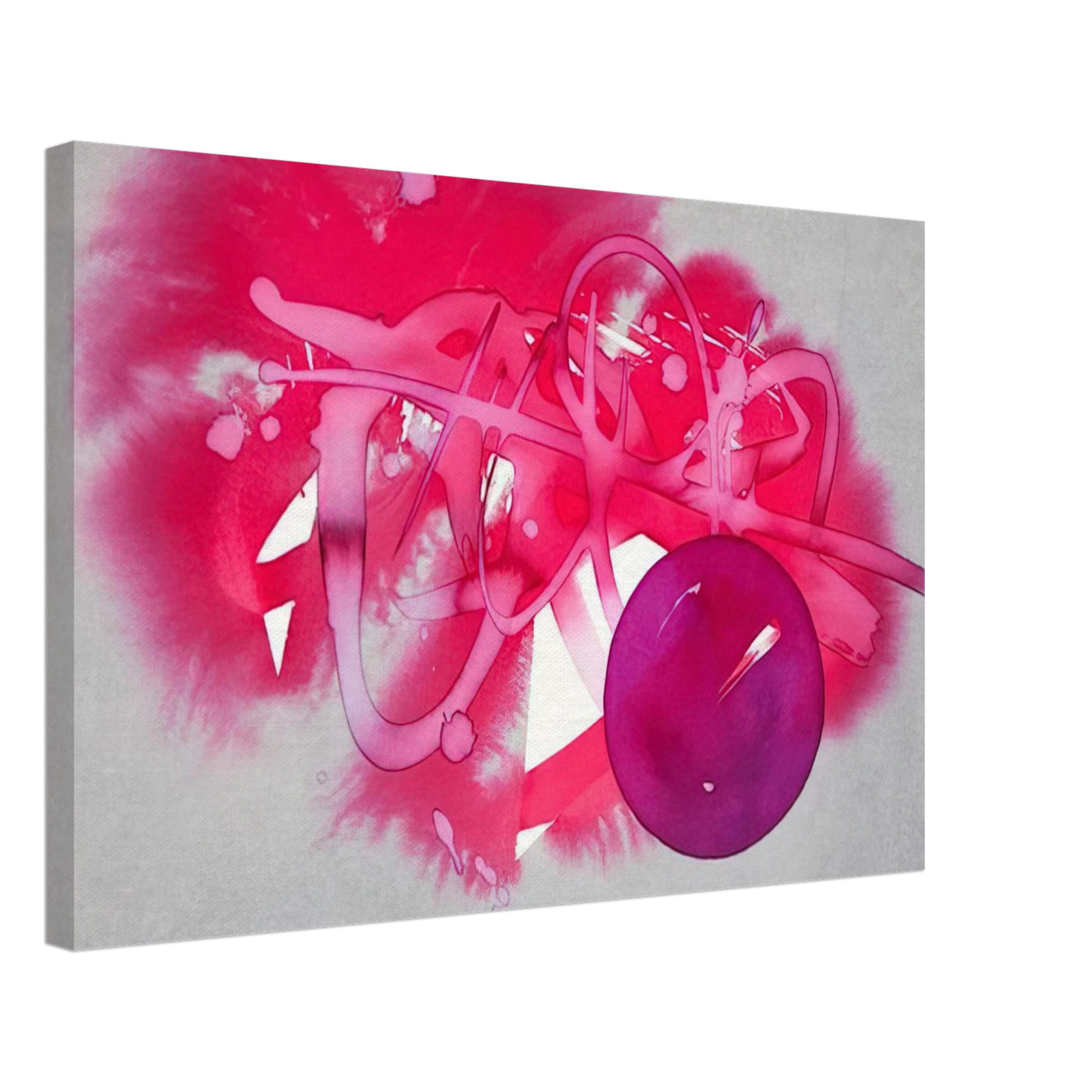 Luis Feito - UNTITLED PURPLE CIRCLE Canvas - 40x60 cm / 16x24 inches-canvas