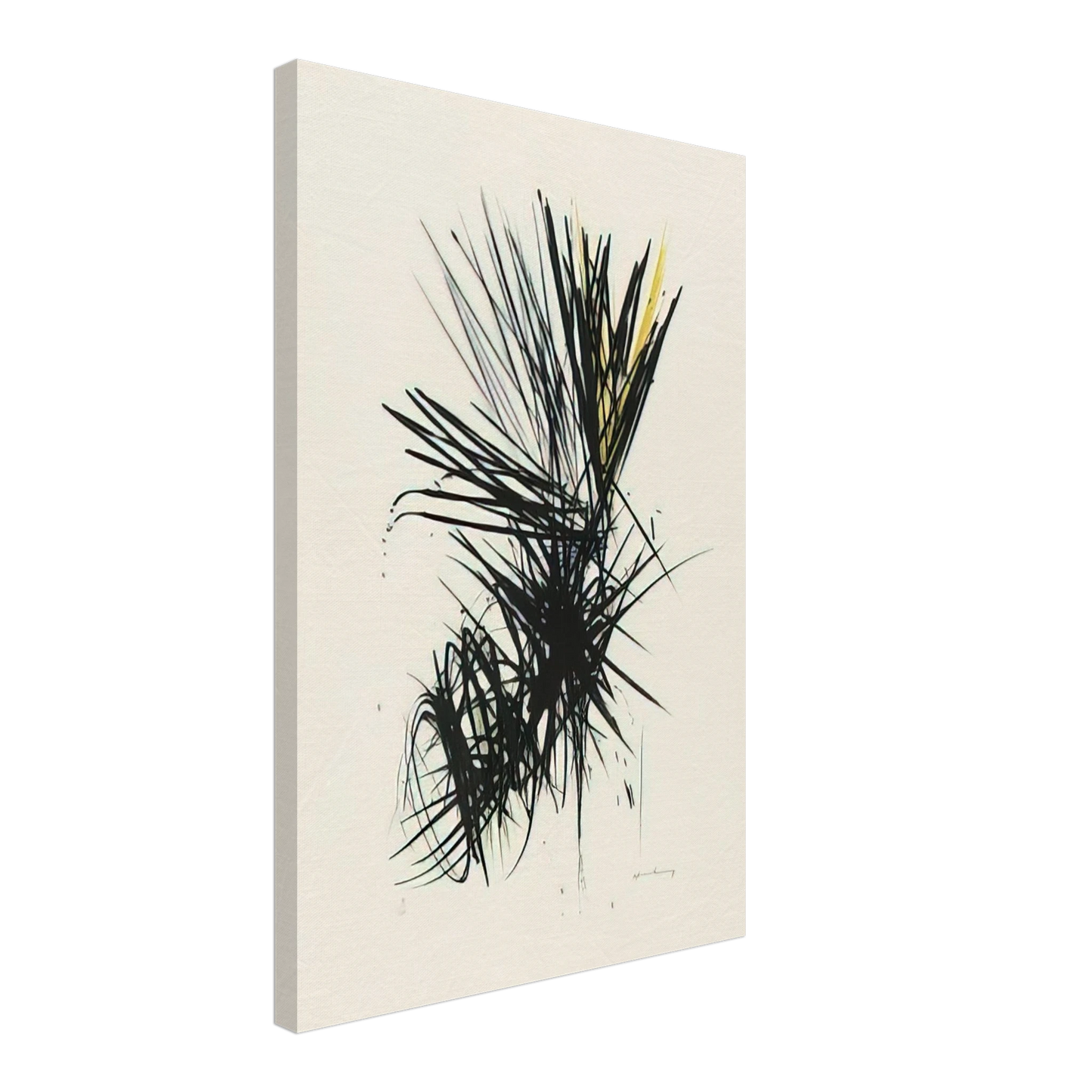 Hans Hartung - Untitled L 12 - 1957 Canvas - 40x60 cm / 16x24 inches-canvas