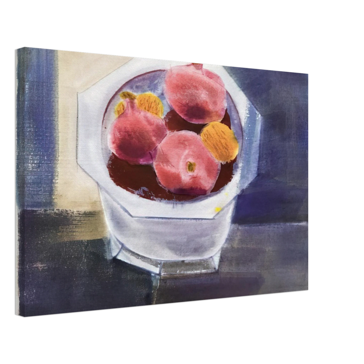Morris Graves - Still Life with Bowl of Pomegranates - 1964 Canvas - 40x60 cm / 16x24 inches-canvas