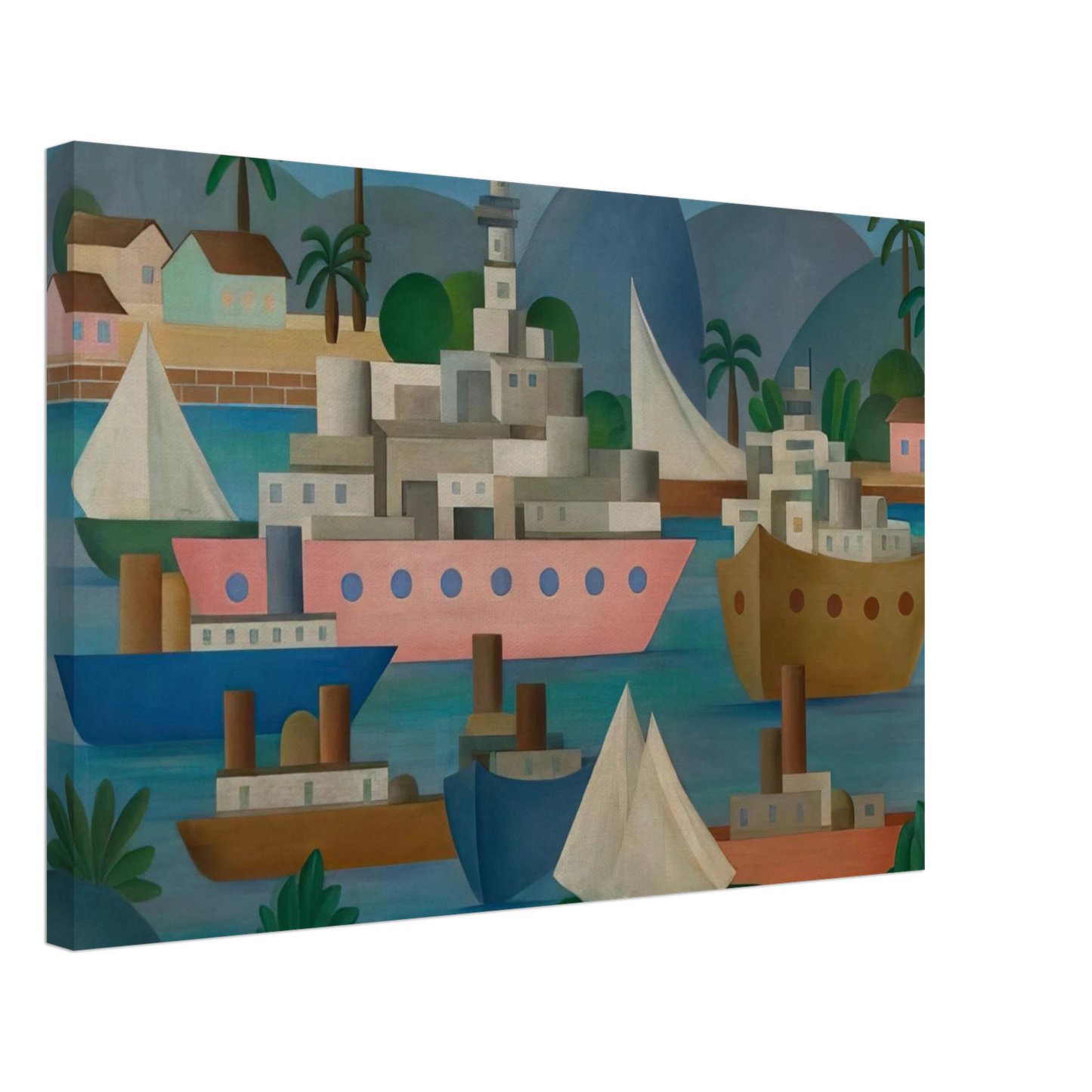Tarsila do Amaral - Porto I Canvas - 40x60 cm / 16x24 inches-canvas