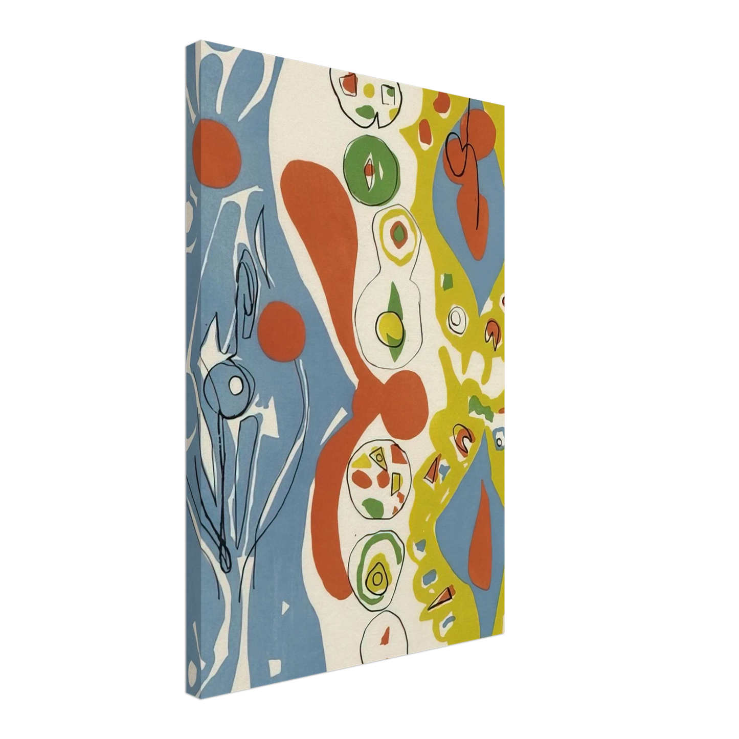 Ernst Wilhelm Nay - Spiele des Menschen - 1965 Canvas - 70x100 cm / 28x40 inches-canvas