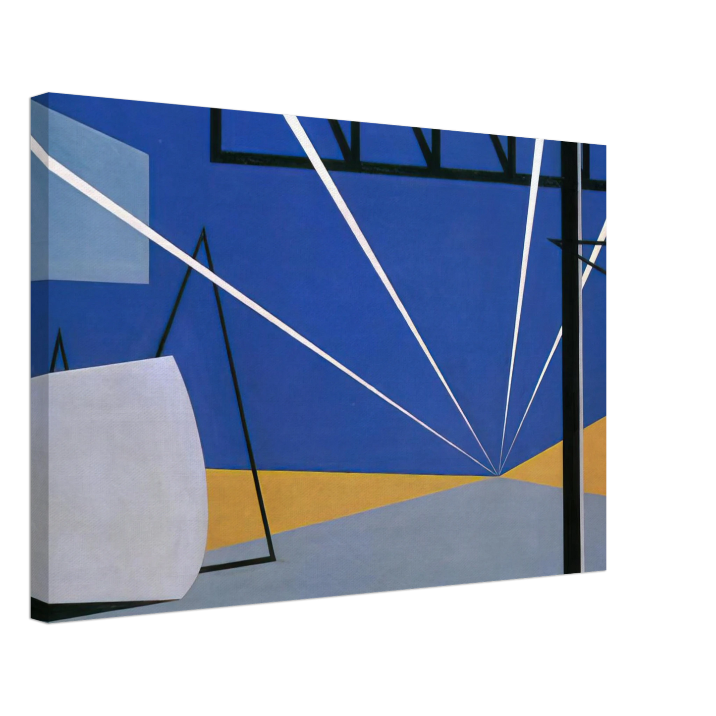 Ralston Crawford - Lights in an Aircraft Plant - 1945 Canvas - 70x100 cm / 28x40 inches-canvas