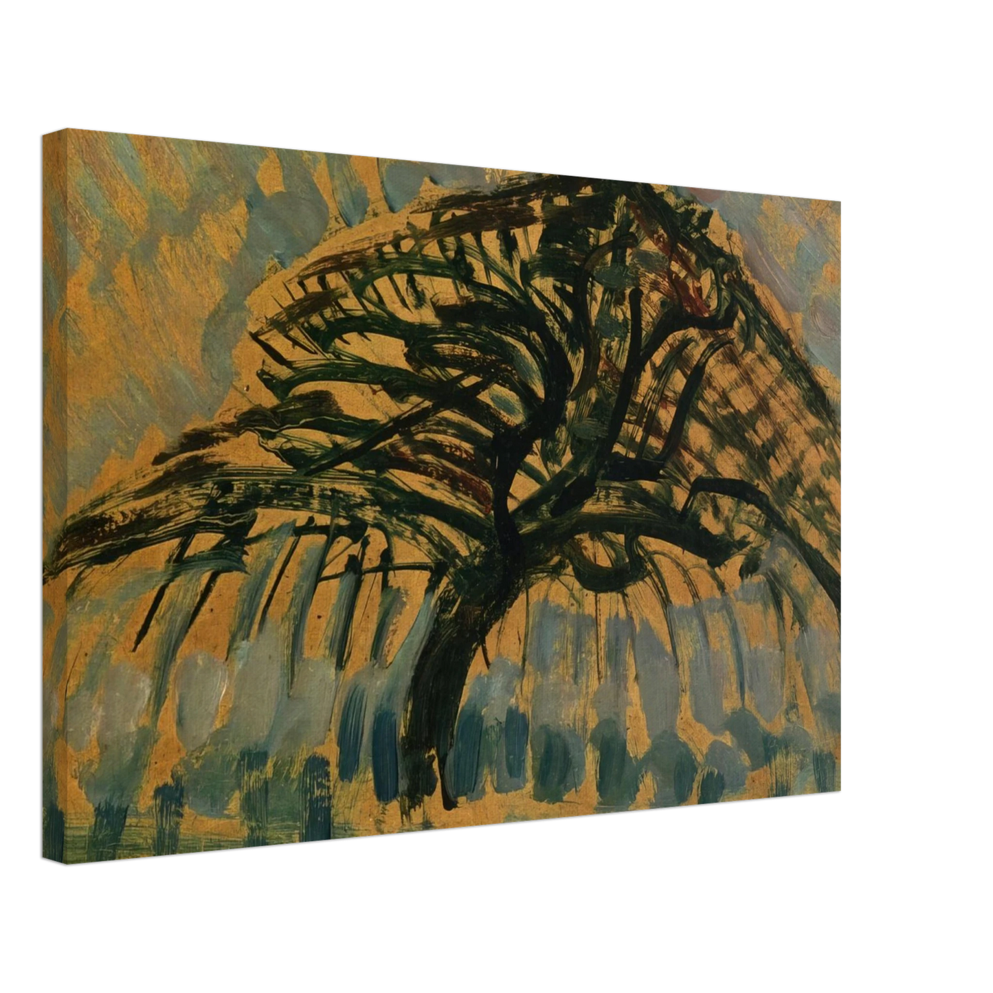 Piet Mondrian - Study for Blue Apple Tree Series Canvas - 70x100 cm / 28x40 inches-canvas