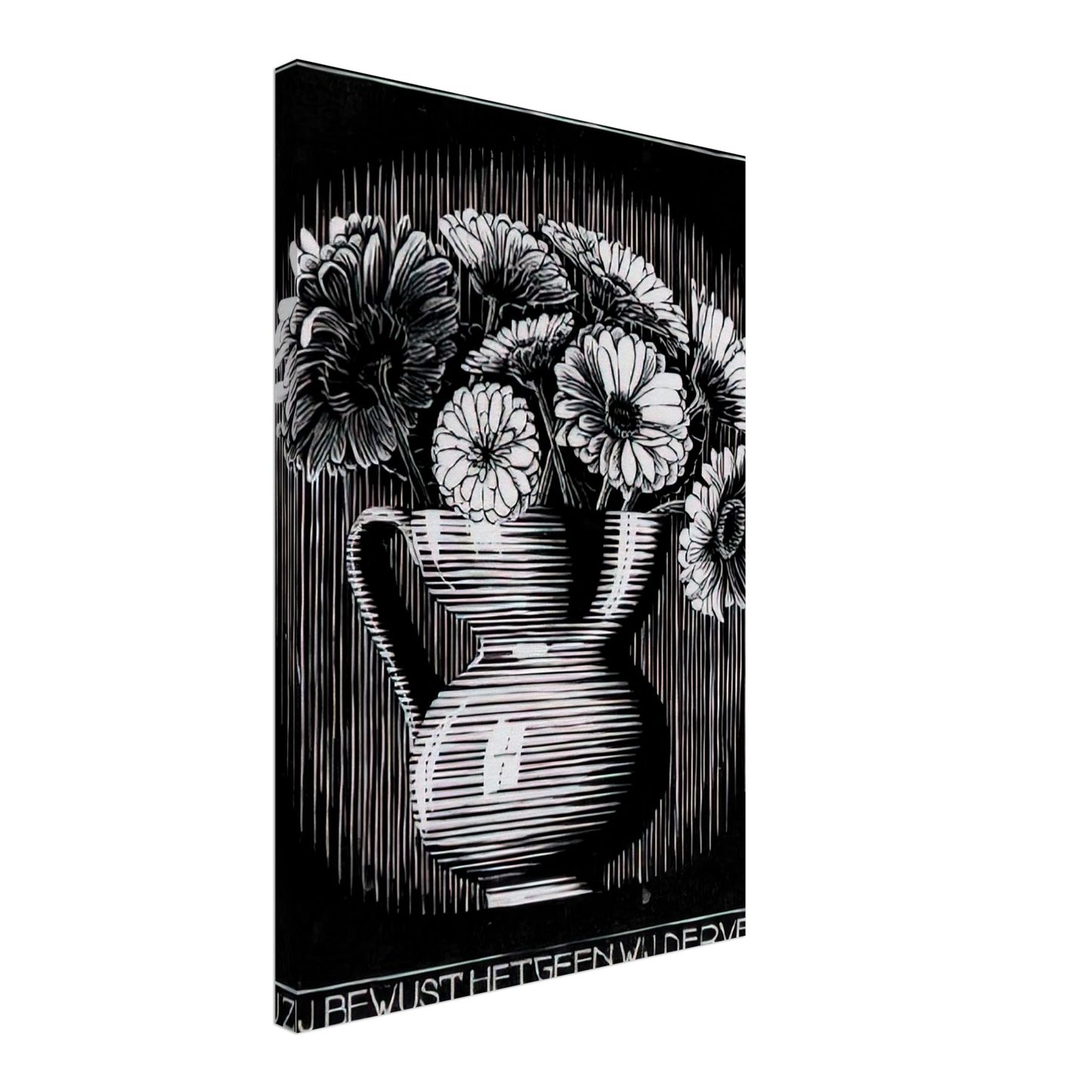 MC Escher - EMBLEMATA VASE Canvas - 40x60 cm / 16x24 inches-canvas