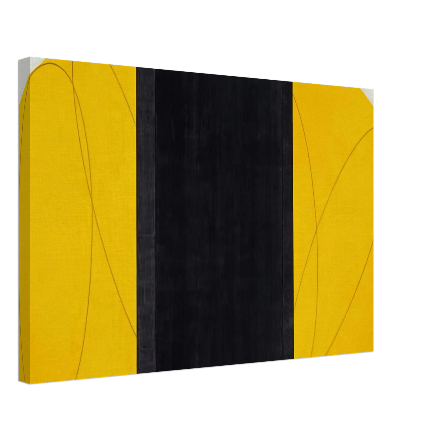 Robert Mangold - ELLOW BLACK ZONE PAINTING IV 1996 Canvas - 40x60 cm / 16x24 inches-canvas