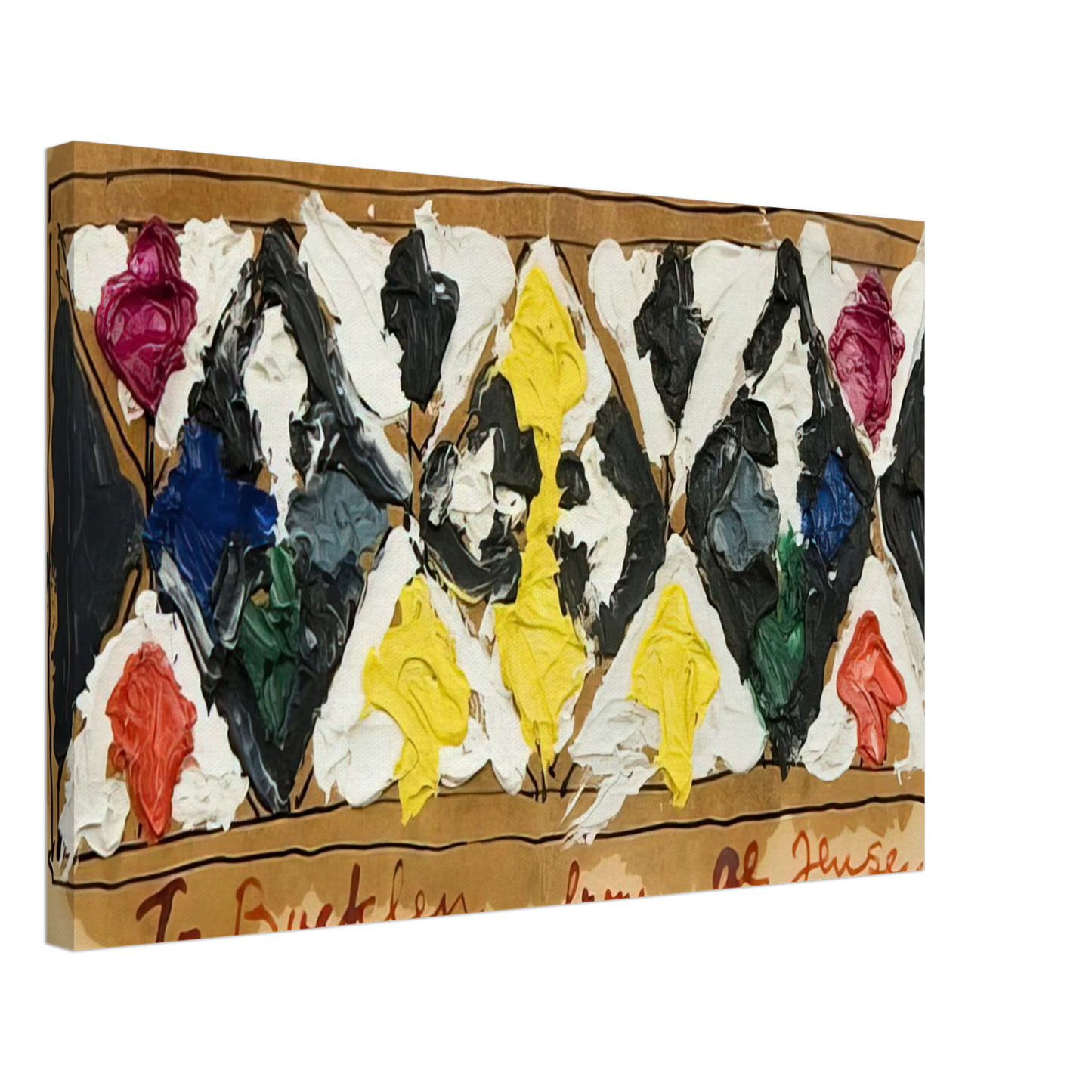 Alfred Jensen - Untitled - 1961 Canvas - 40x60 cm / 16x24 inches-canvas