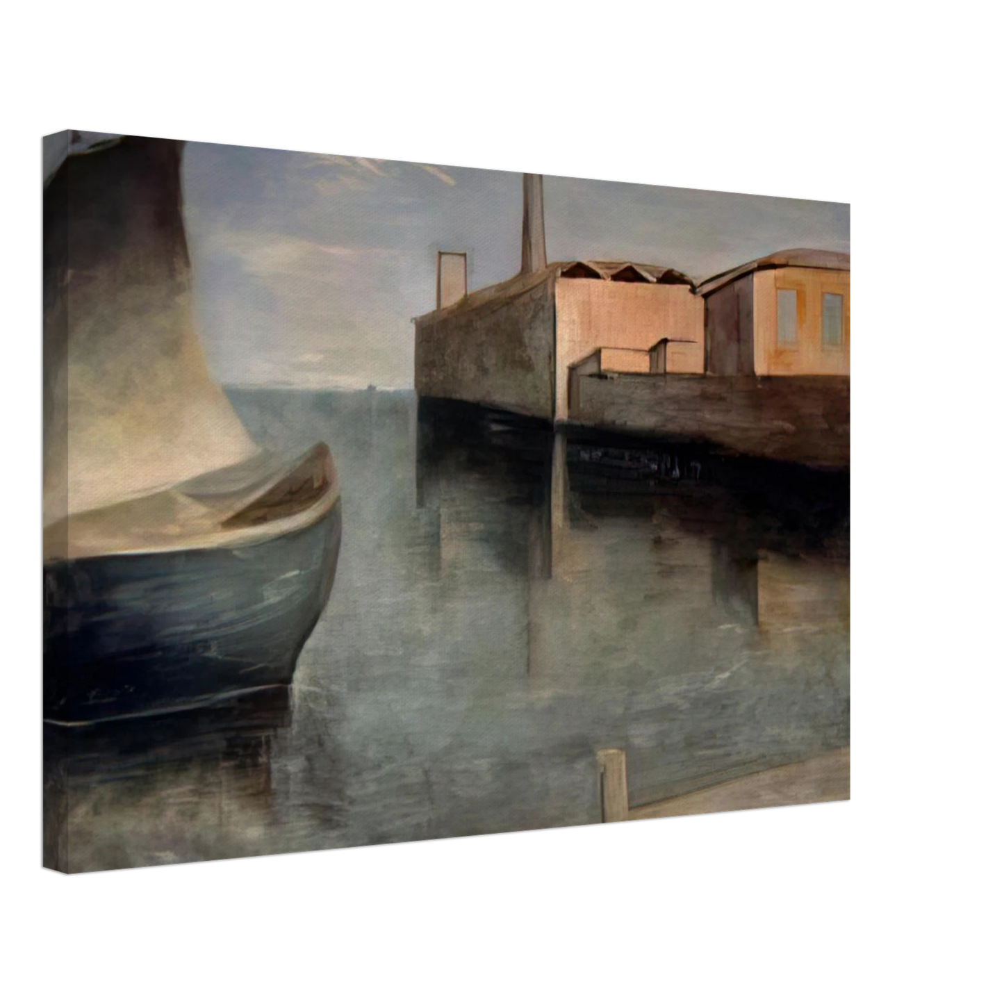 Carlo Carra - LAGOON 1932 Canvas - 70x100 cm / 28x40 inches-canvas