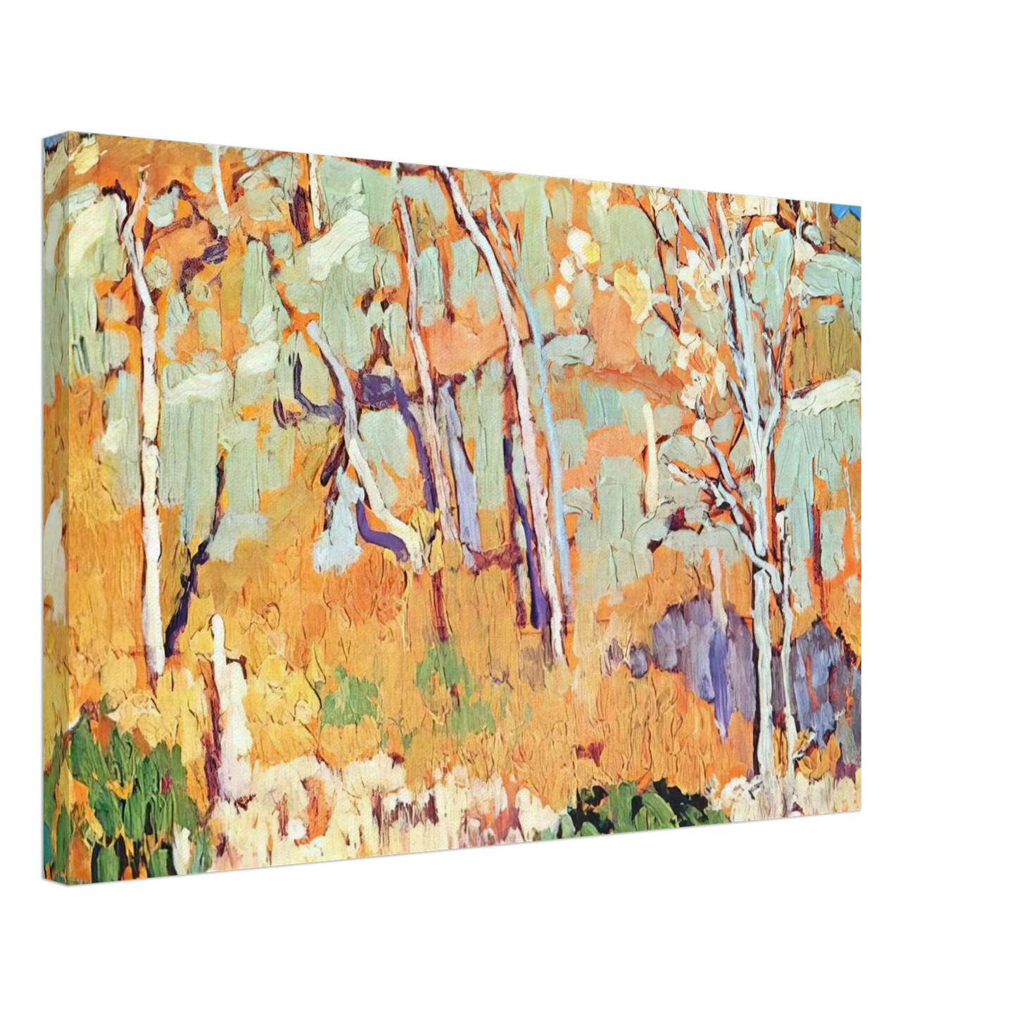 Frank Johnston - Patterned Hillside - 1918 Canvas - 70x100 cm / 28x40 inches-canvas