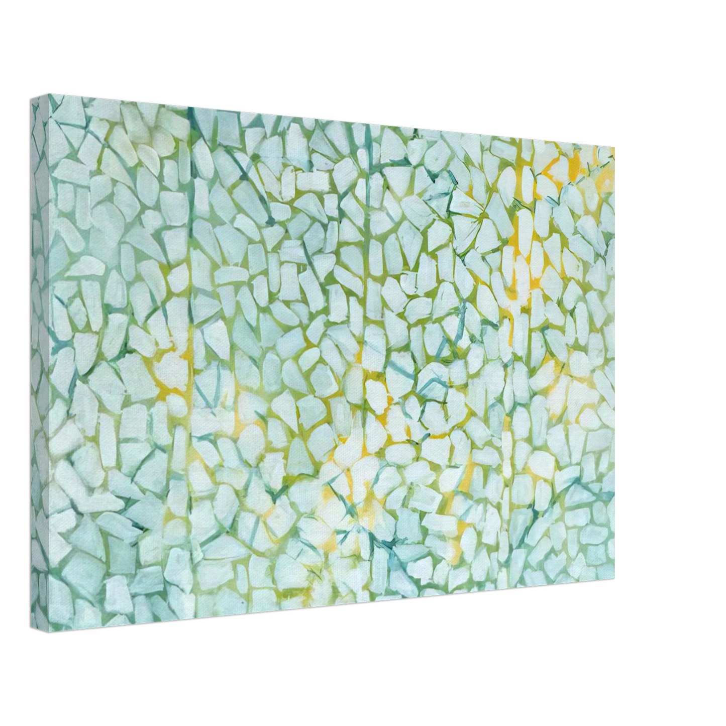 Alma Woodsey Thomas - WHITE DAISIES RHAPSODY 1973 Canvas - 40x60 cm / 16x24 inches-canvas