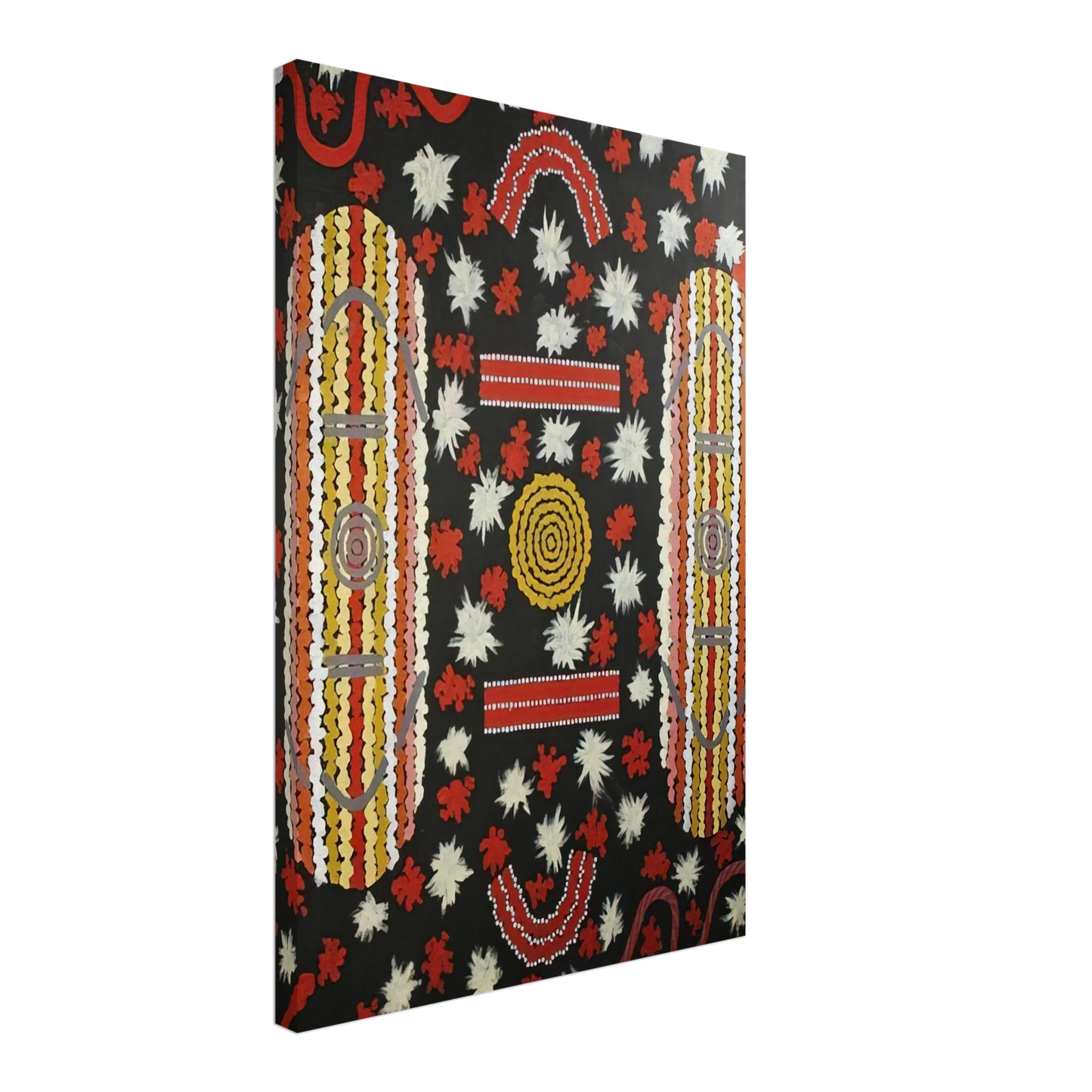 Clifford Possum Tjapaltjarri - Mens' Ceremony - 1988 Canvas - 40x60 cm / 16x24 inches-canvas