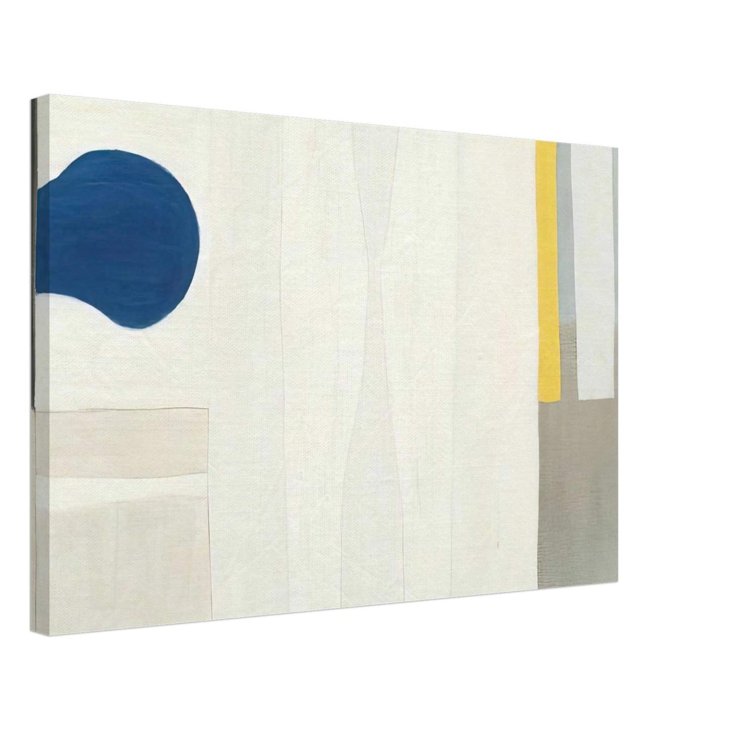 William Scott - Blue Form on White - 1964 Canvas - 40x60 cm / 16x24 inches-canvas