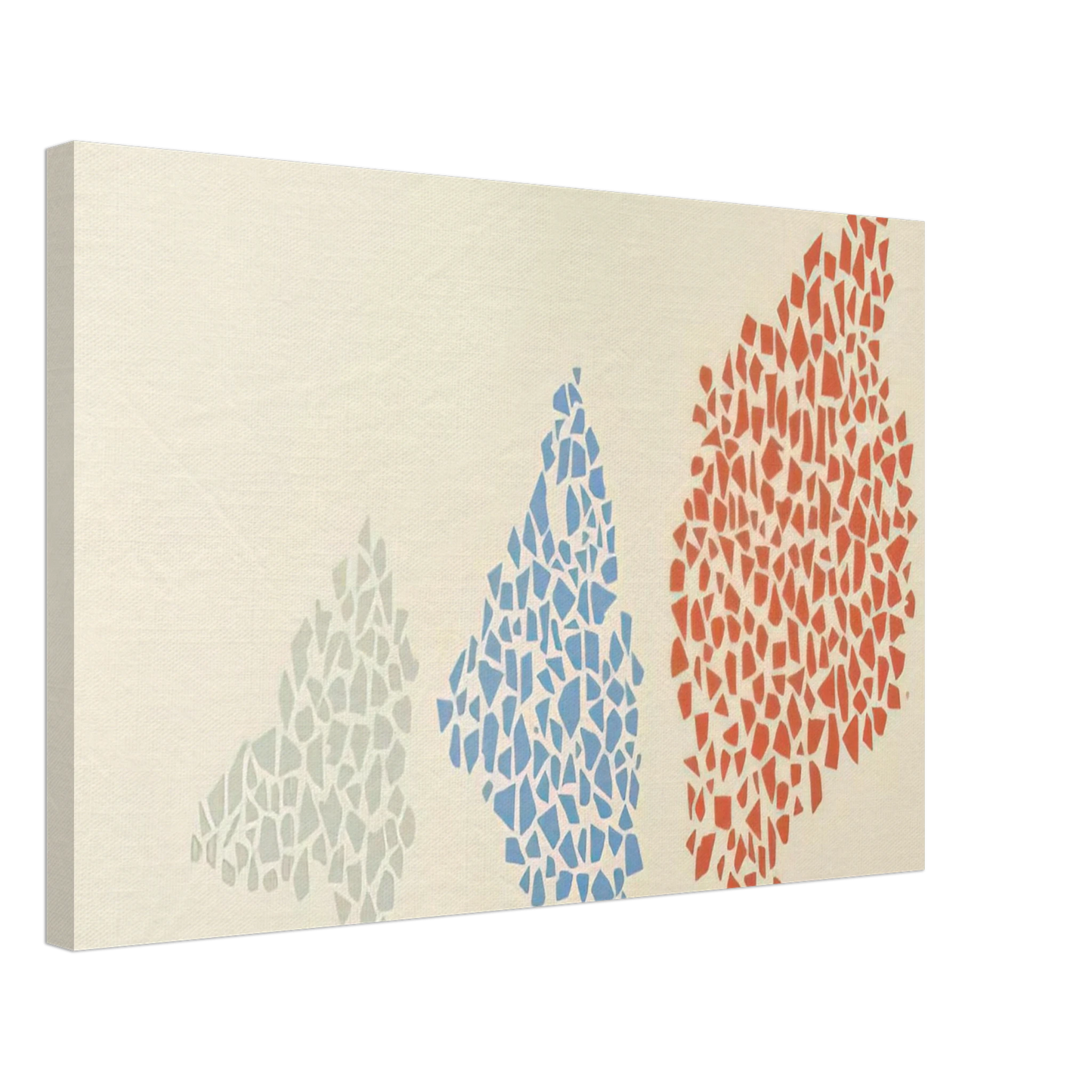 Robert Goodnough - Red, Blue and Grey - Post-Painterly Abstraction Canvas - 70x100 cm / 28x40 inches-canvas