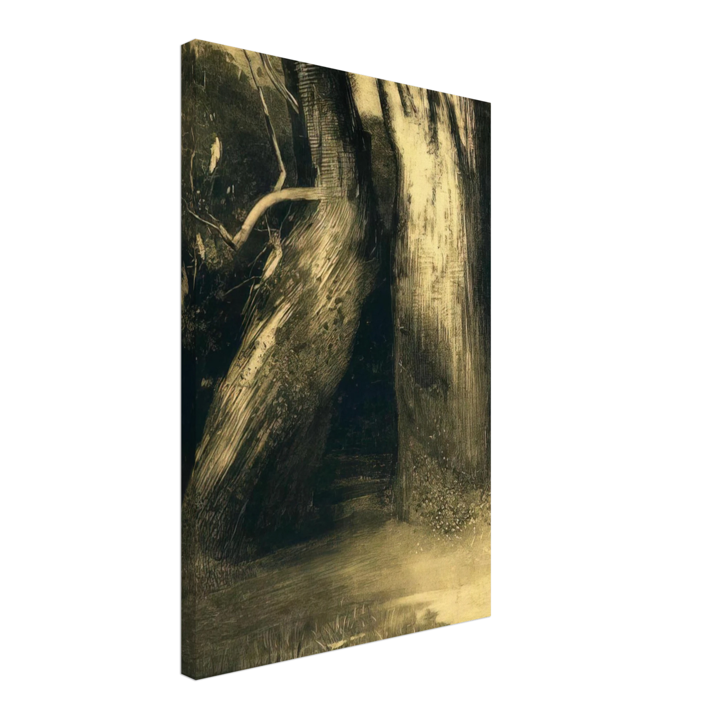 Odilon Redon - TWO TREES 1875 Canvas - 70x100 cm / 28x40 inches-canvas