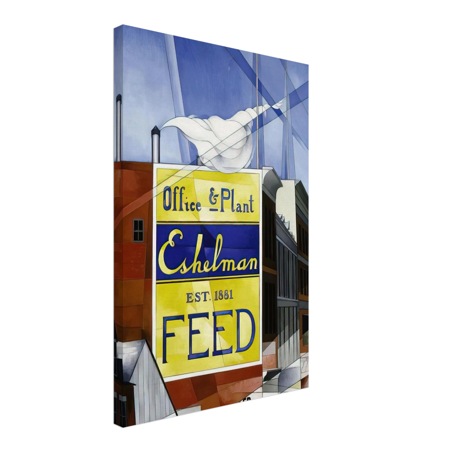 Charles Demuth - Buildings, Lancaster - 1930 Canvas - 40x60 cm / 16x24 inches-canvas