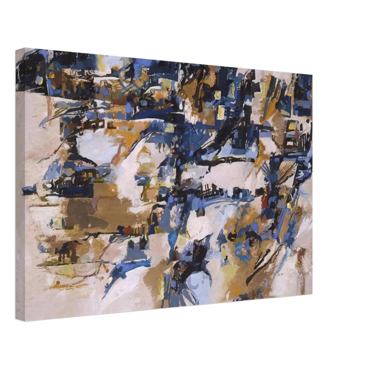 Maria Helena Vieira da Silva - Untitled - 1958 Canvas - 40x60 cm / 16x24 inches-canvas