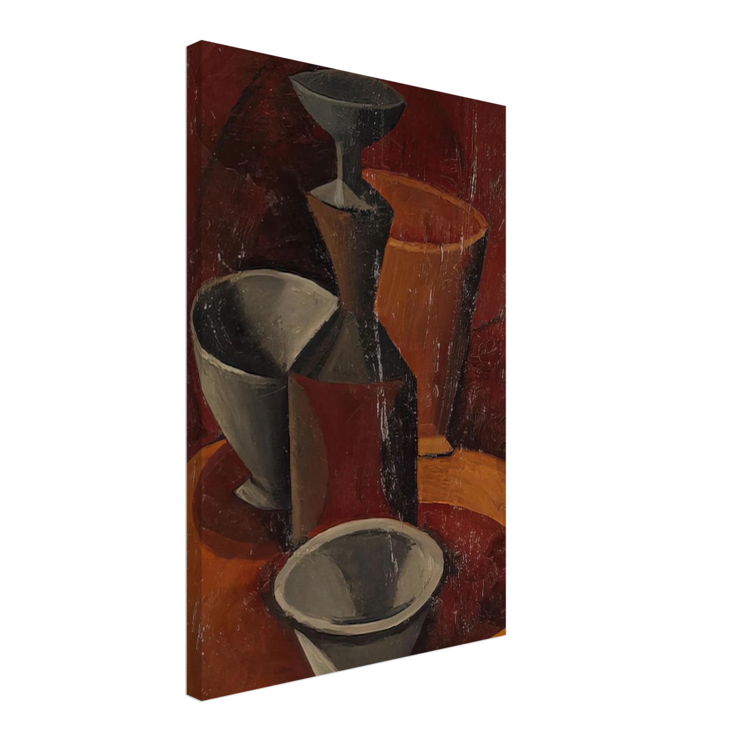 Pablo Picasso - Pitcher and Bowls - 1908 Canvas - 70x100 cm / 28x40 inches-canvas