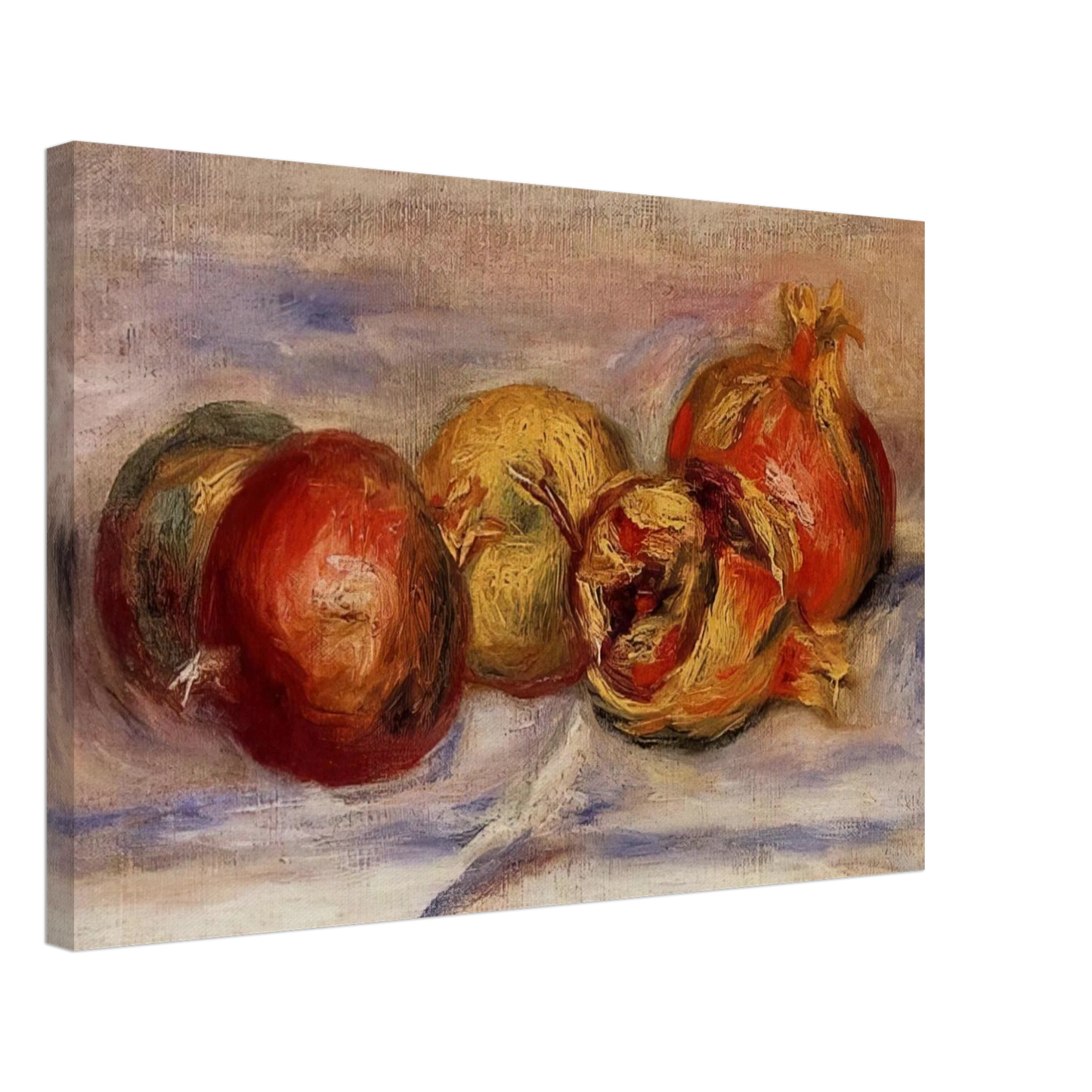 Pierre-Auguste Renoir - Three Pomegranates and Two Apples Canvas - 70x100 cm / 28x40 inches-canvas