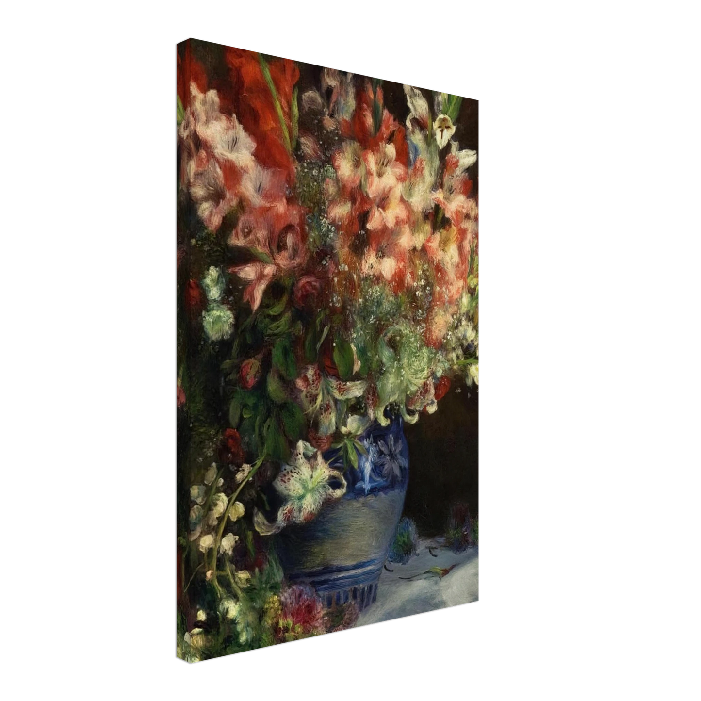 Pierre-Auguste Renoir - Gladiolas in a Vase Canvas - 40x60 cm / 16x24 inches-canvas