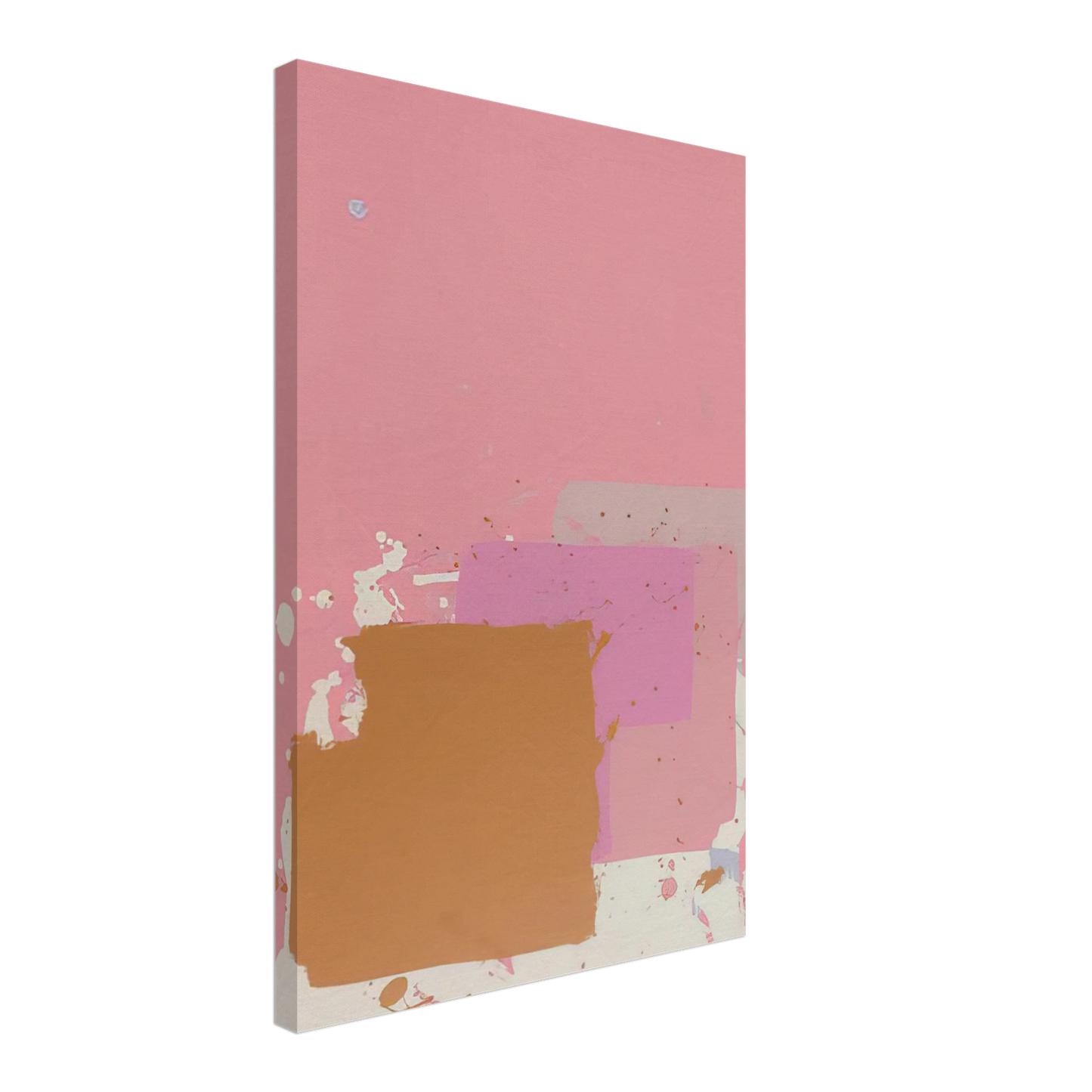 John Hoyland - Brown Black on Pink - 1971 Canvas - 40x60 cm / 16x24 inches-canvas