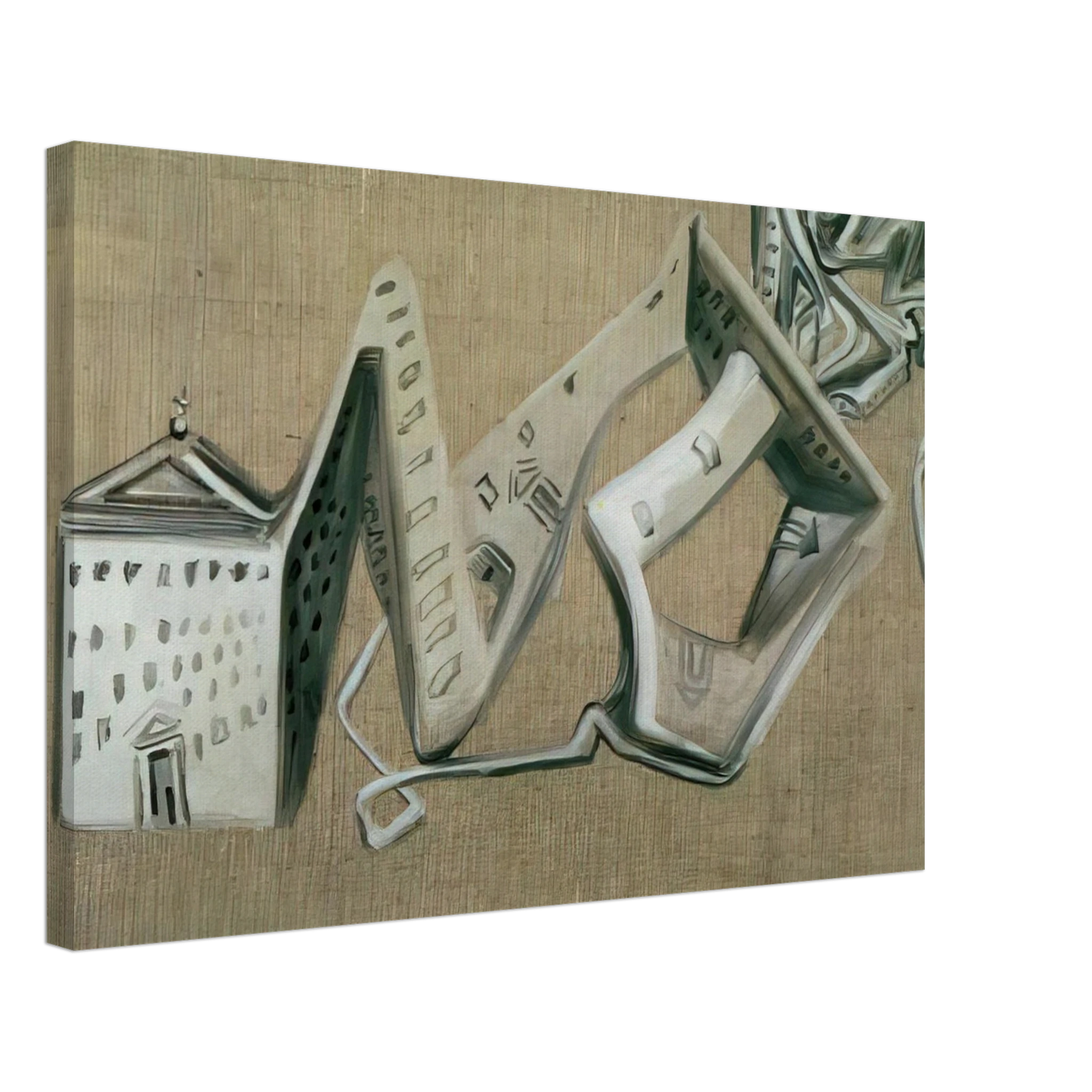 Salvador Dali - ARCHITECTURAL CONTORTION OF EL ESCORIAL Canvas - 70x100 cm / 28x40 inches-canvas