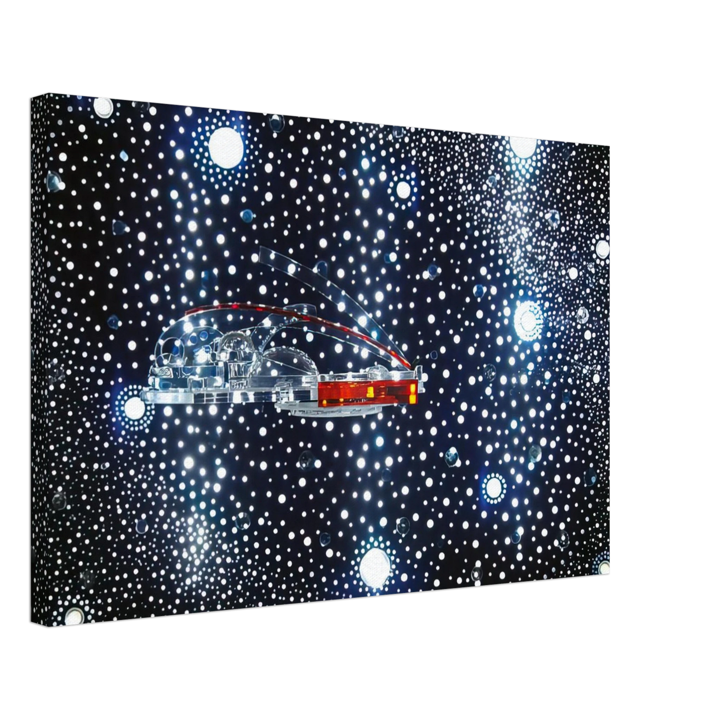 Gyula Kosice - Constellation and Habitat of the Hydrospatial City, - 1973 Canvas - 70x100 cm / 28x40 inches-canvas