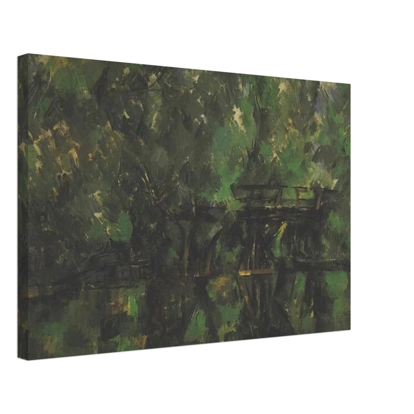 Paul Cezanne - Bridge over the pond Canvas - 40x60 cm / 16x24 inches-canvas