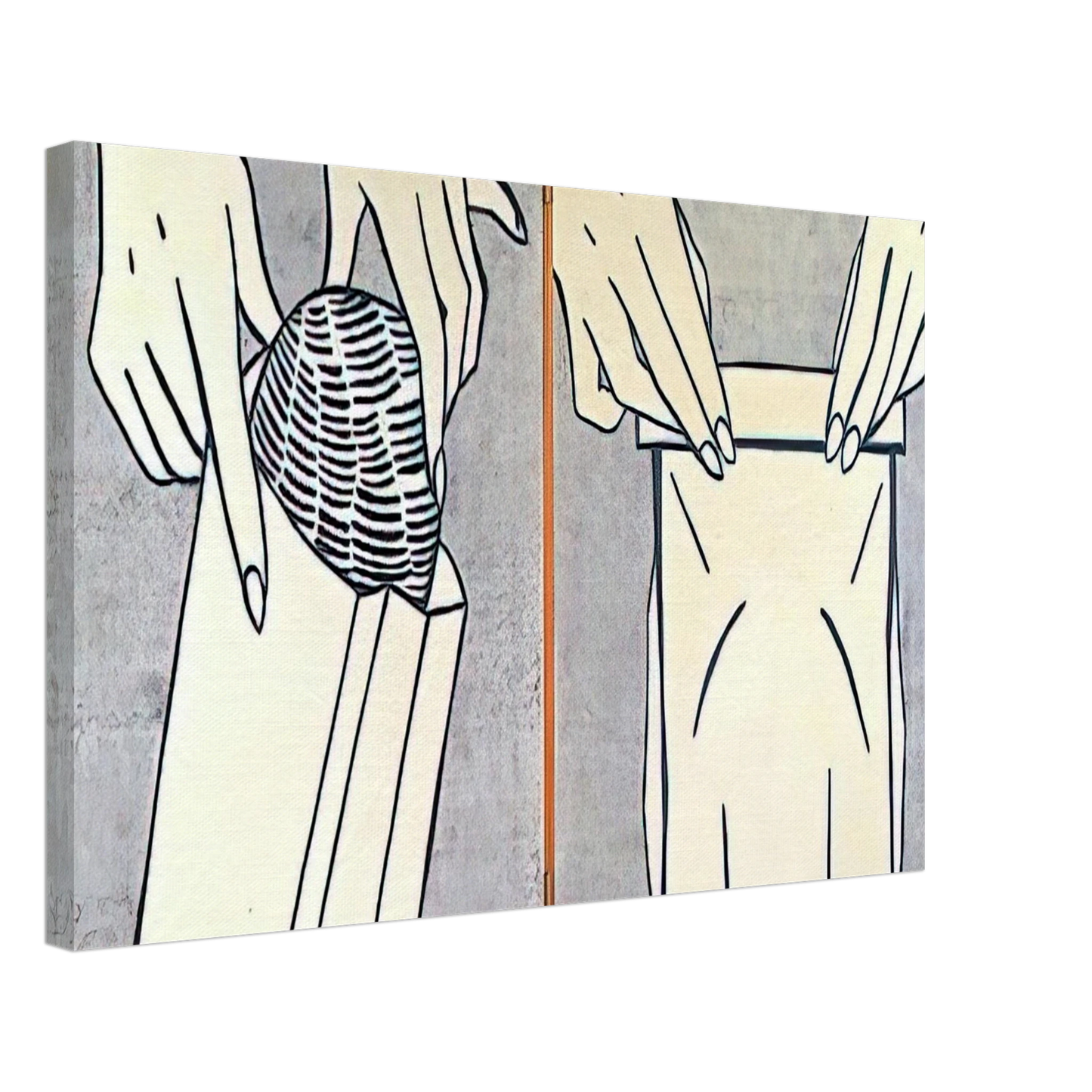 Roy Lichtenstein - BREAD IN BAG 1961 Canvas - 70x100 cm / 28x40 inches-canvas