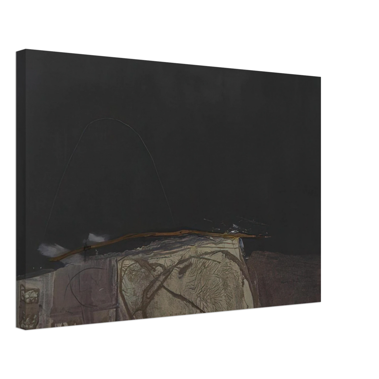 Antoni Tapies - GREY AND GREEN PAINTING 1957 Canvas - 70x100 cm / 28x40 inches-canvas