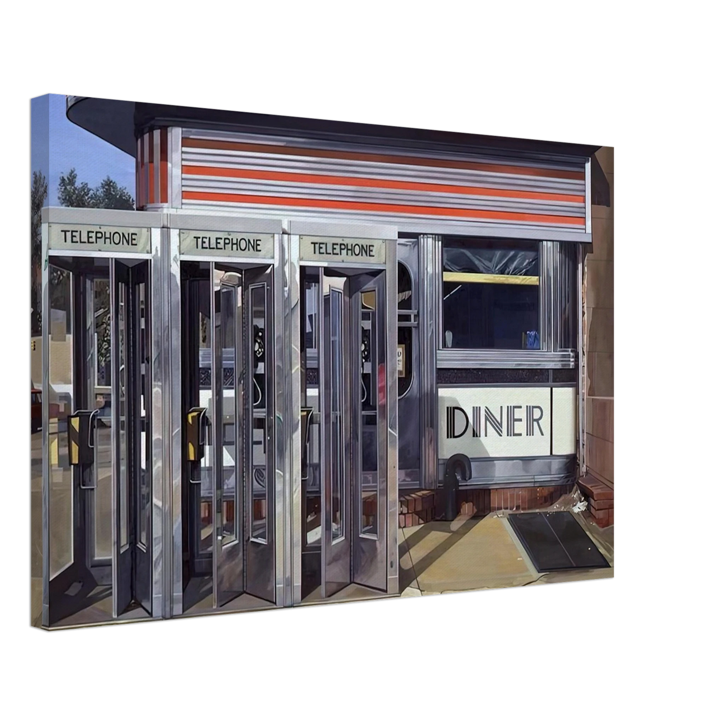 Richard Estes - DINER 1971 Canvas - 70x100 cm / 28x40 inches-canvas