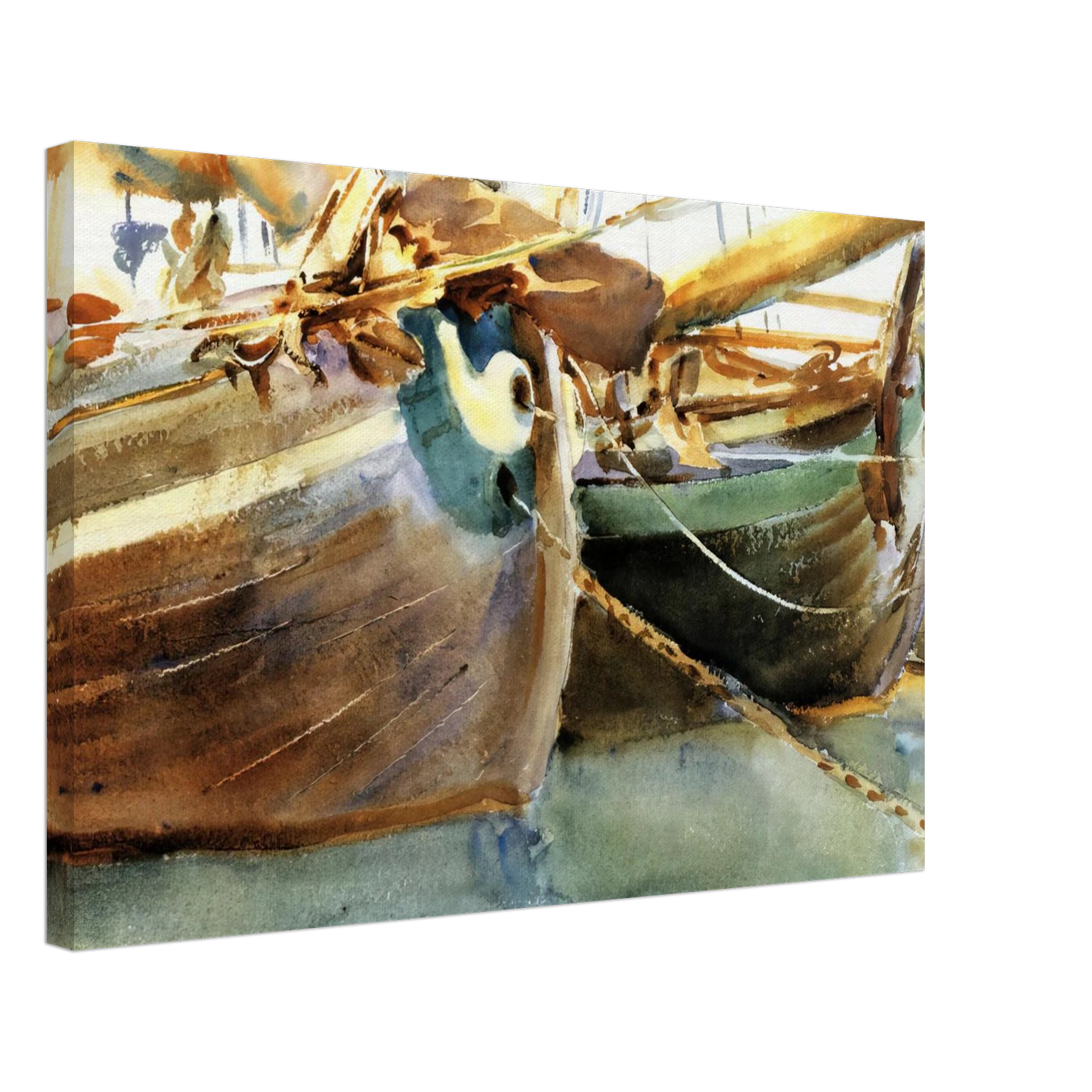 John Singer Sargent - Boats, Venice Canvas - 70x100 cm / 28x40 inches-canvas