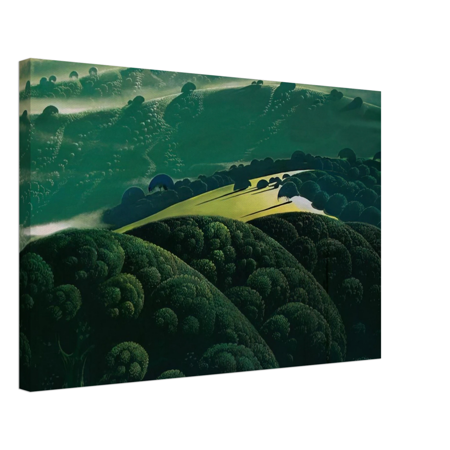 Eyvind Earle - Morning Fog Canvas - 70x100 cm / 28x40 inches-canvas